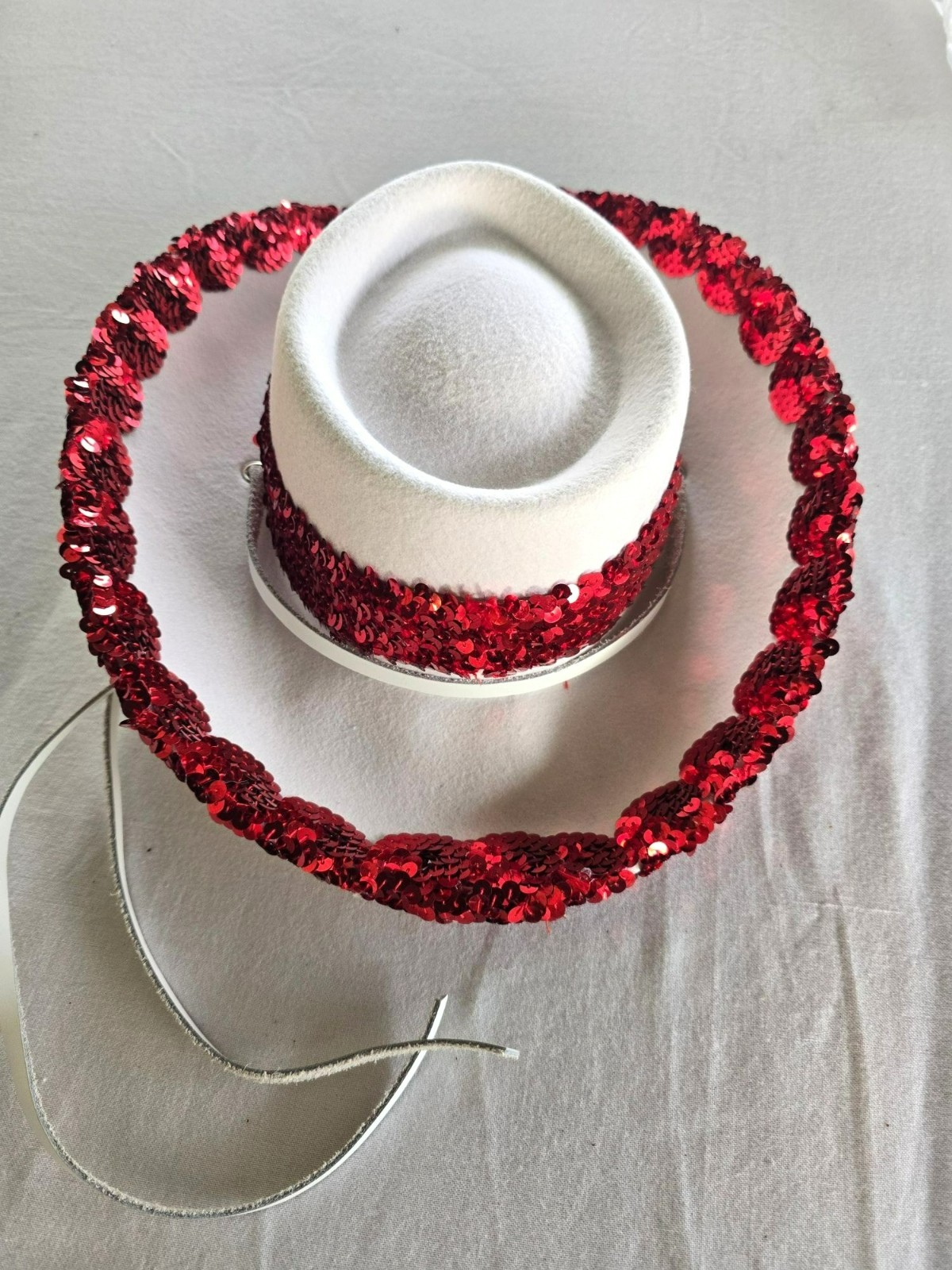 Floyette Originals Dallas White Red Girls Cowboy Hat Western Dance Drill w/ Box