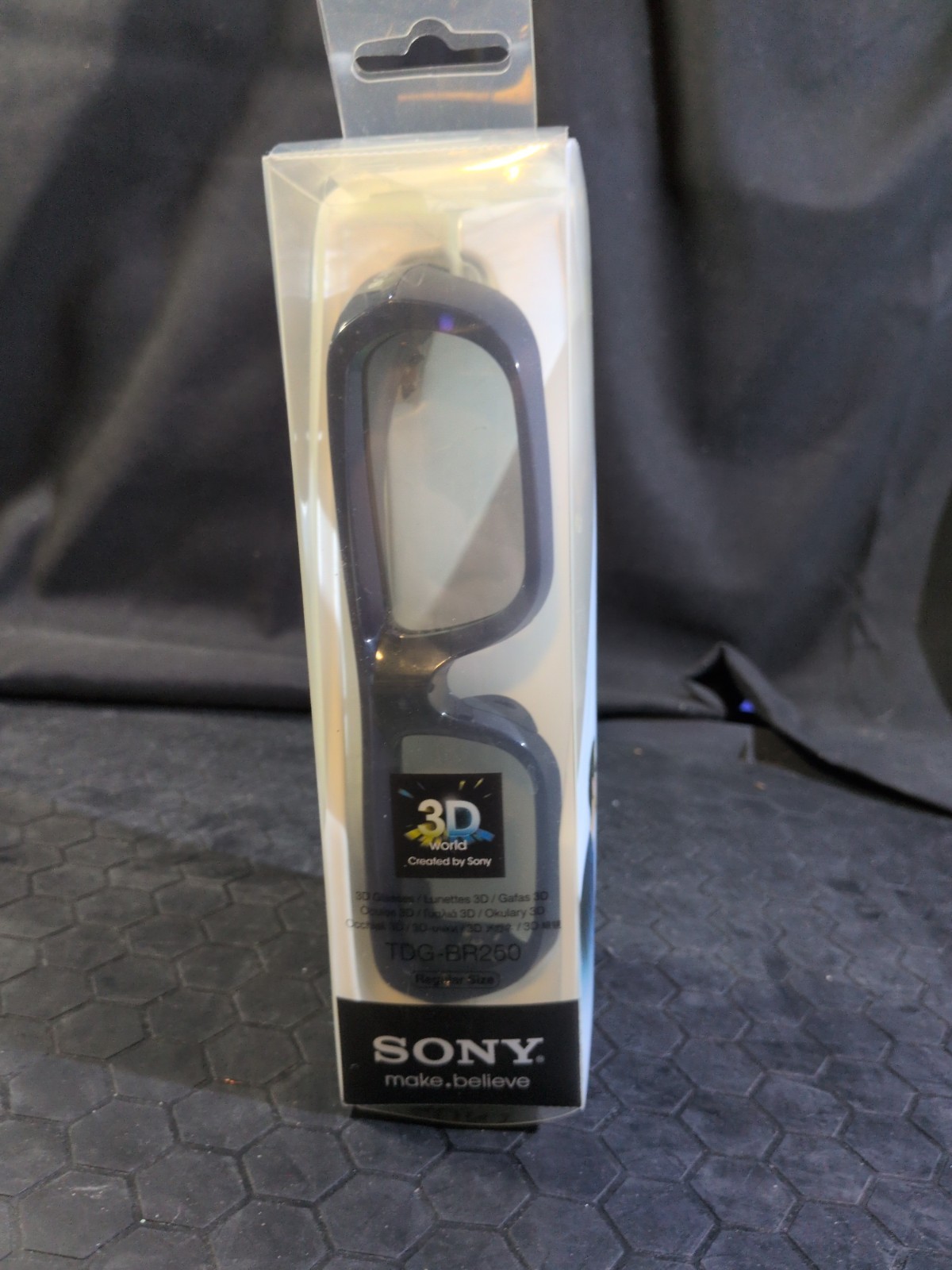 Sony TDG-BR250 Rechargeable Active 3D Glasses w/ Pouch - Dead Battery/Read Desc