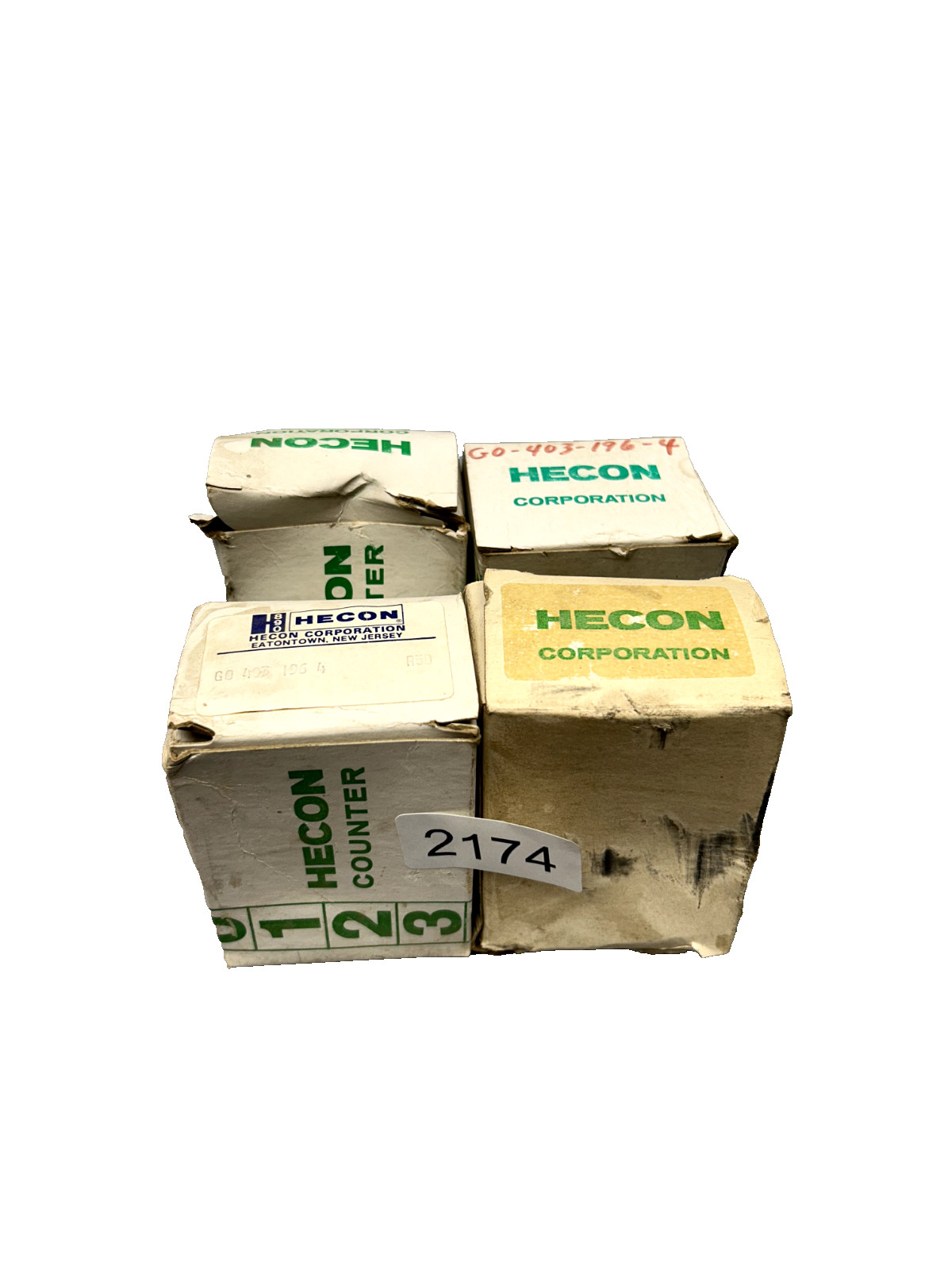 Hecon G0-403-196-4 Totalizer Counter - Lot of 4