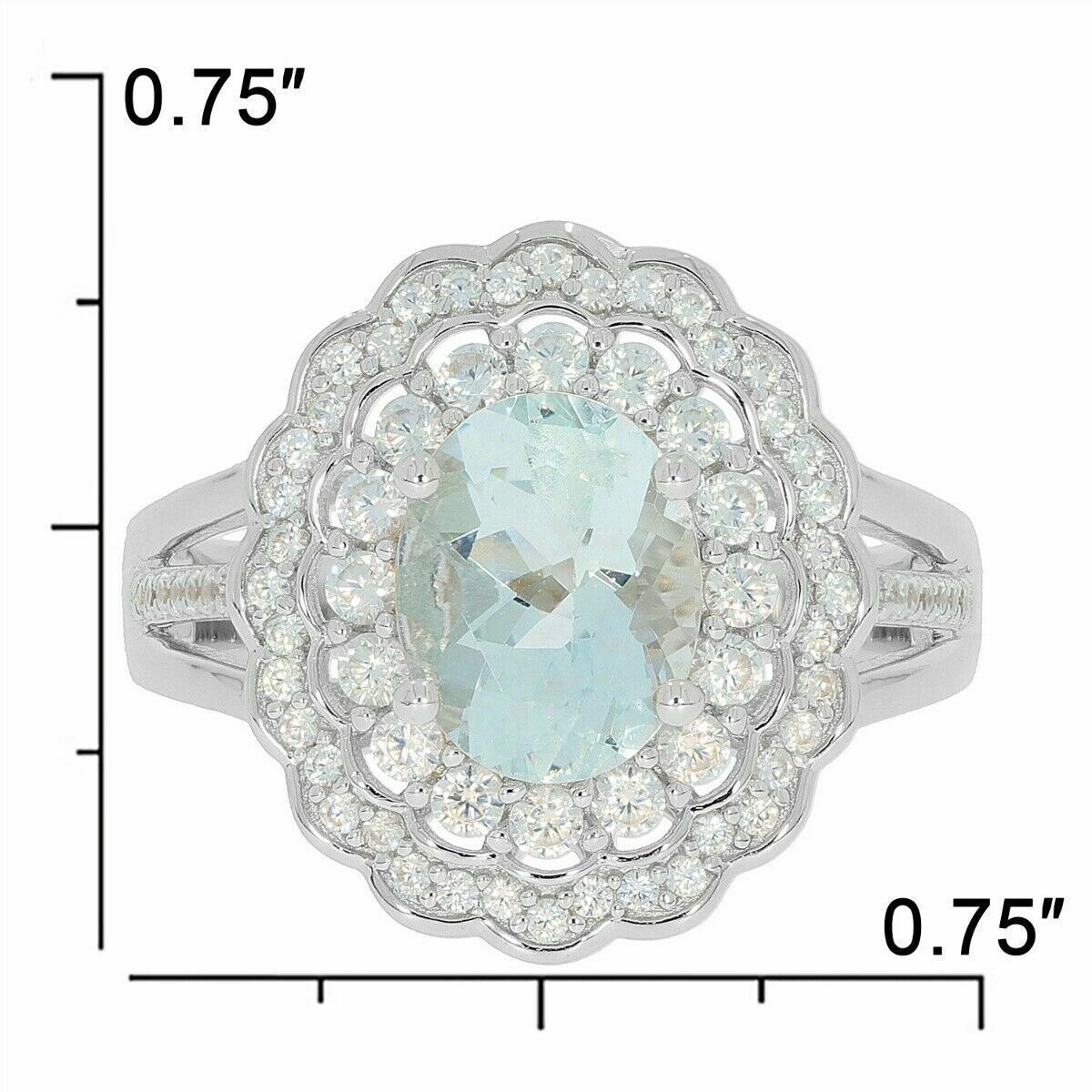 Sterling Silver Semi Mount Ring Setting Oval OV 9x7mm White Topaz or Moissanite