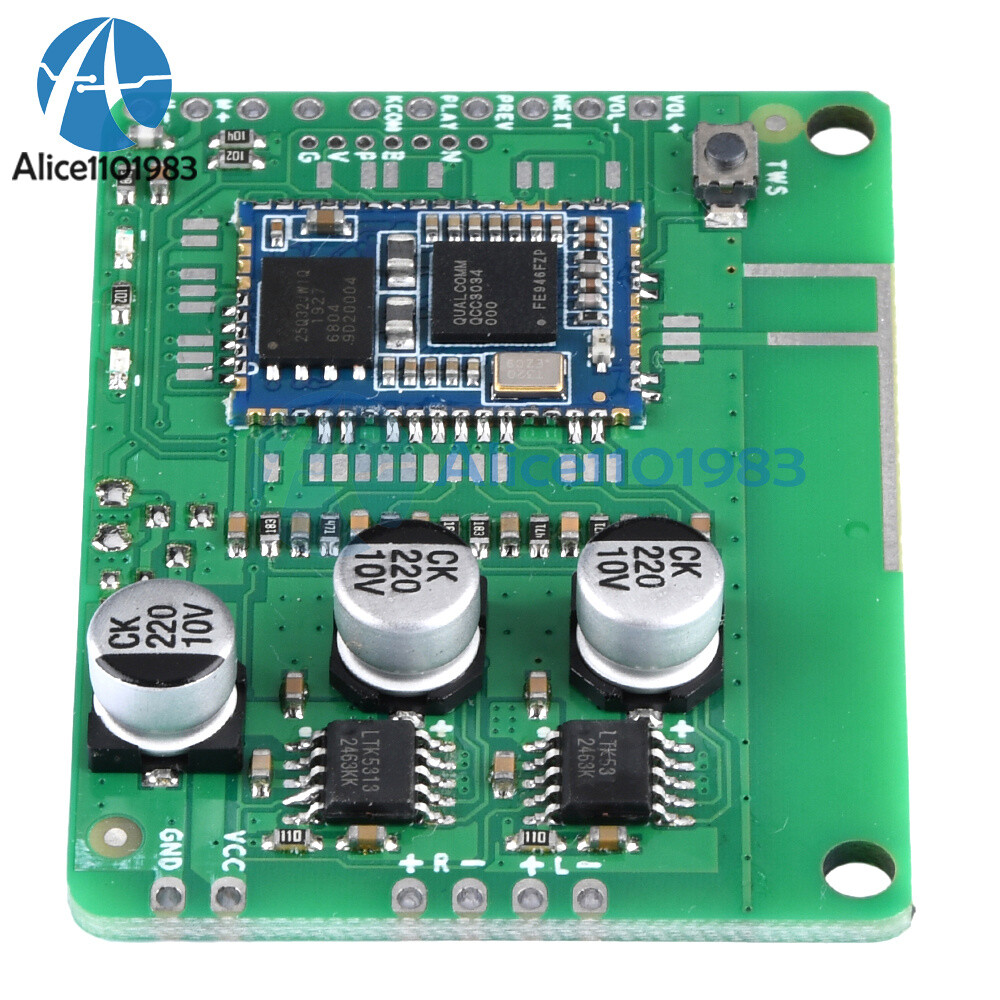 QCC3034 Amplifier Board EQ Bluetooth5.1 Support TWS pair box APTX APTXLL APTXHD