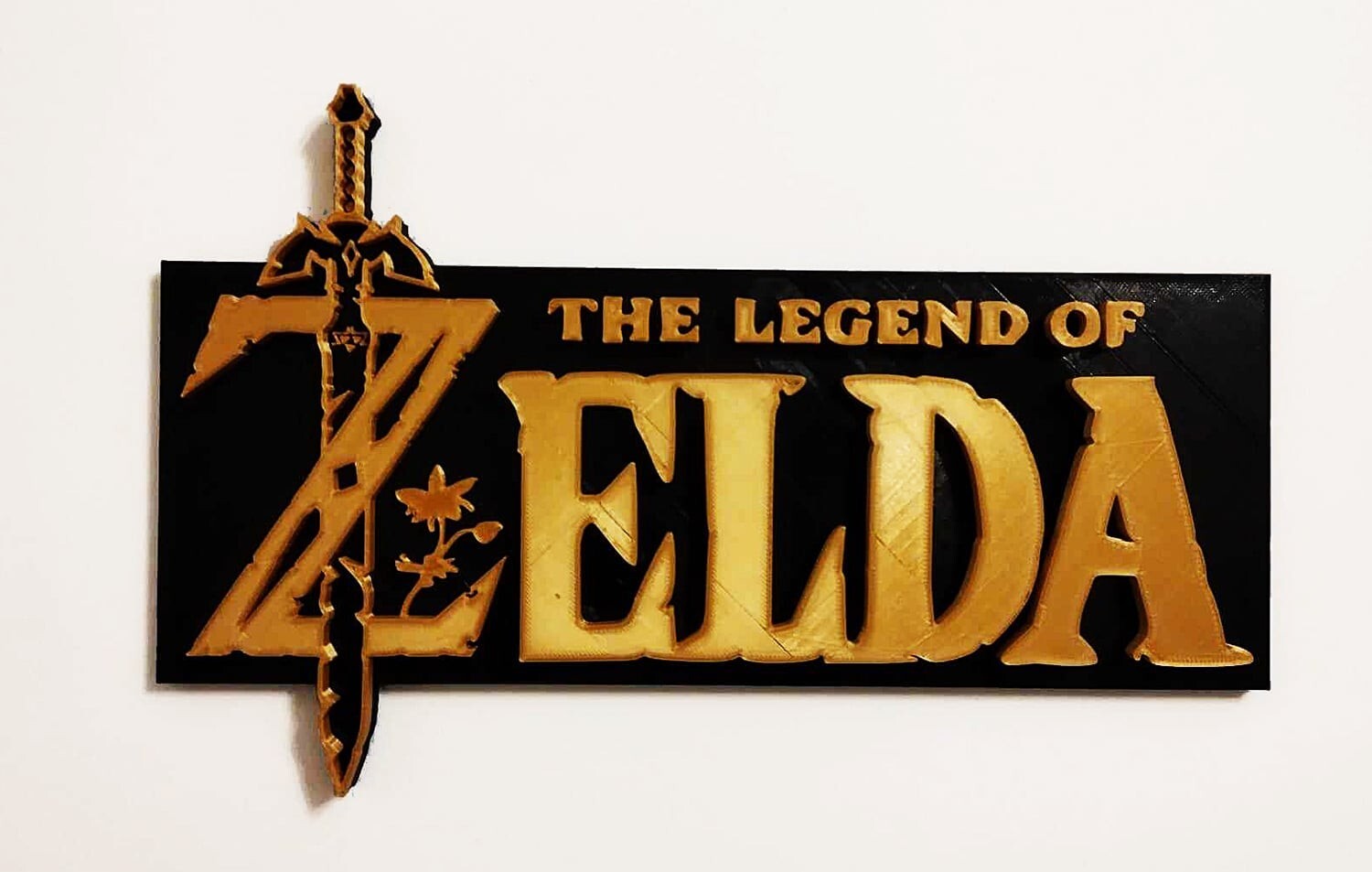 Legend of Zelda 3D printed logo sign display wall shelf art 11.5 inch and 8 inch