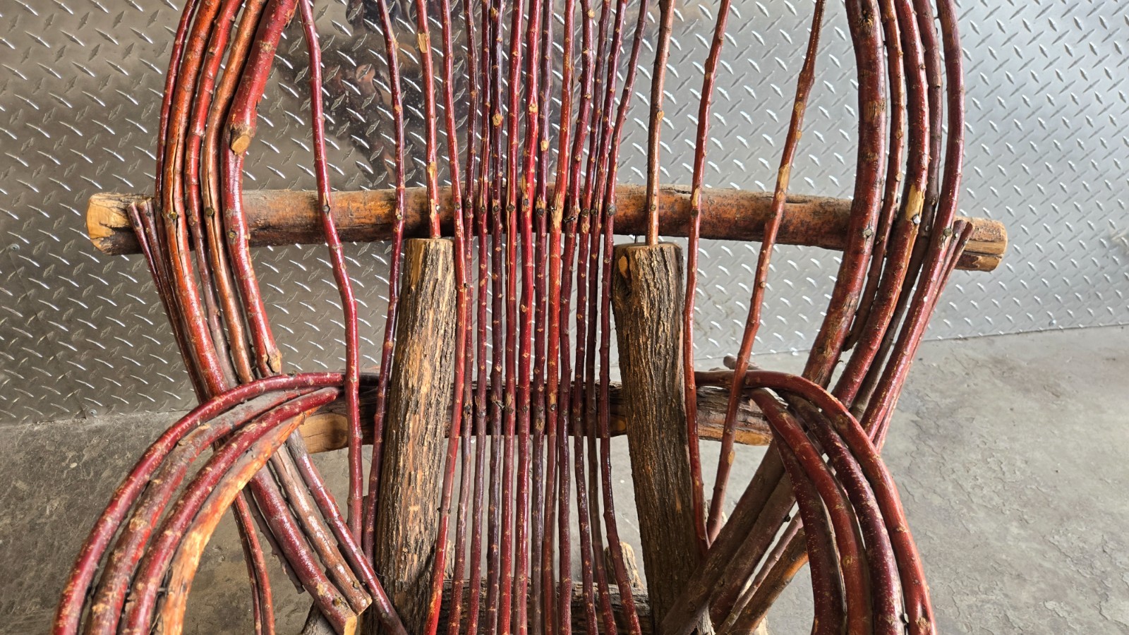 Vintage Handmade Bent Wood Twig Stick Chair For Adults Full Size