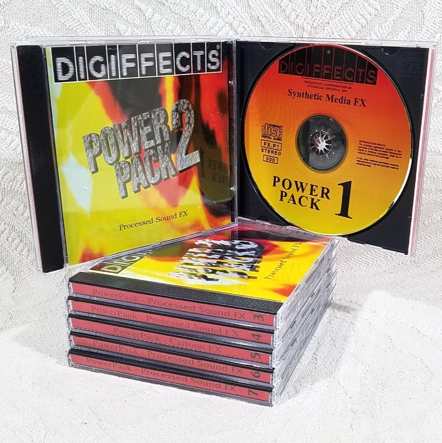 DIGIFFECTS POWER PACK SOUND EFFECTS LIBRARY (7 CDs) LJUDPRODUKTION AB SWEDEN