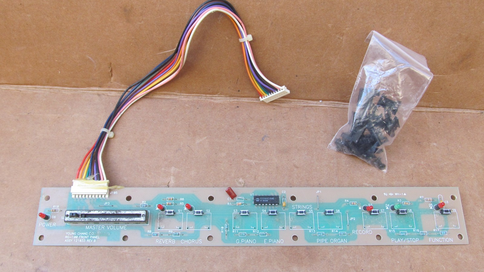Kurzweil RG-100SE keyboard parts: Volume control circuit board
