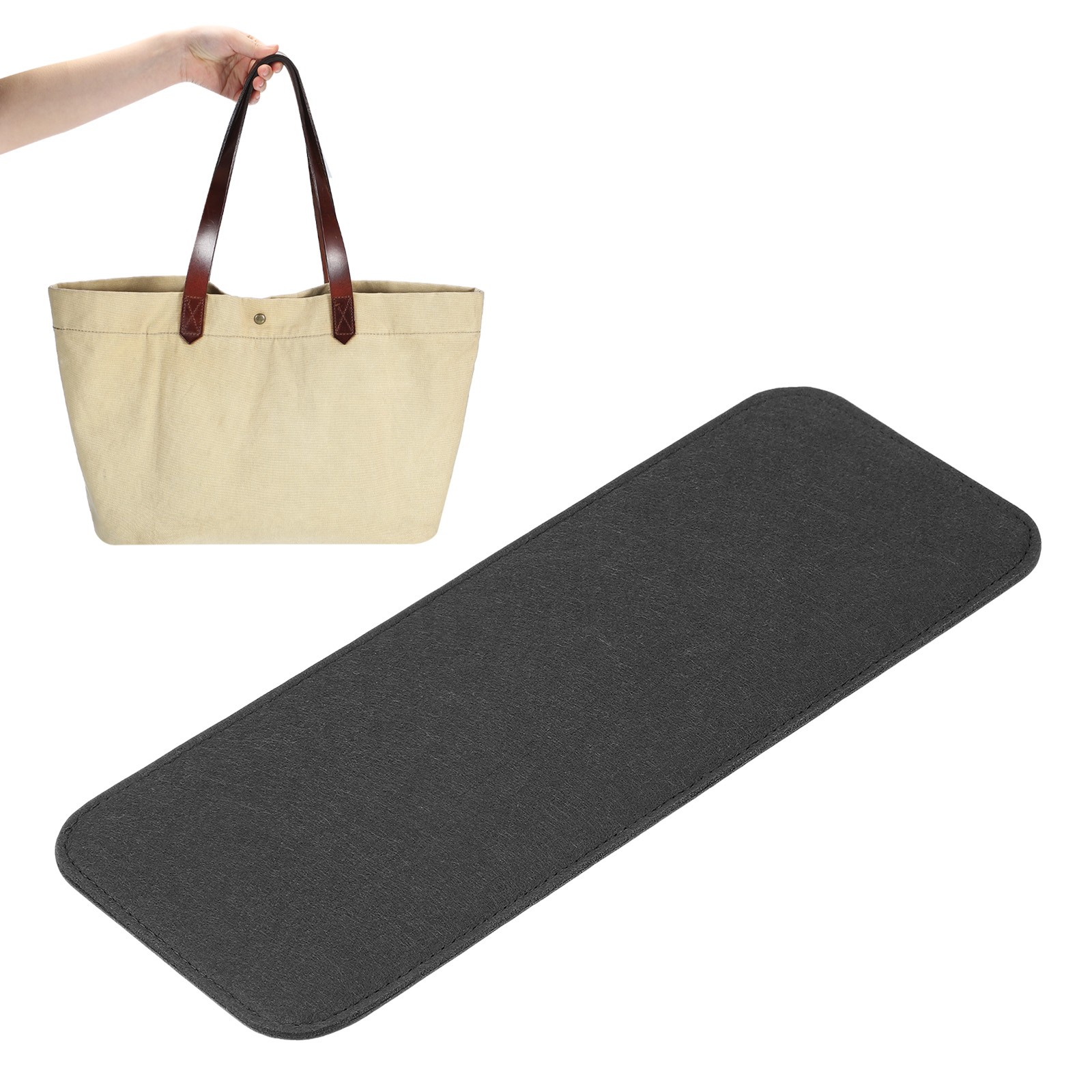 14x5 Inch Felt Base Shaper Bag Bottom Shaper Pad Purse Liner Black