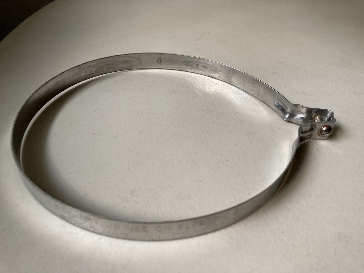 Vintage Pyrex Coffee Pot Stainless Steel Band Ring w Screw 7759 replacement