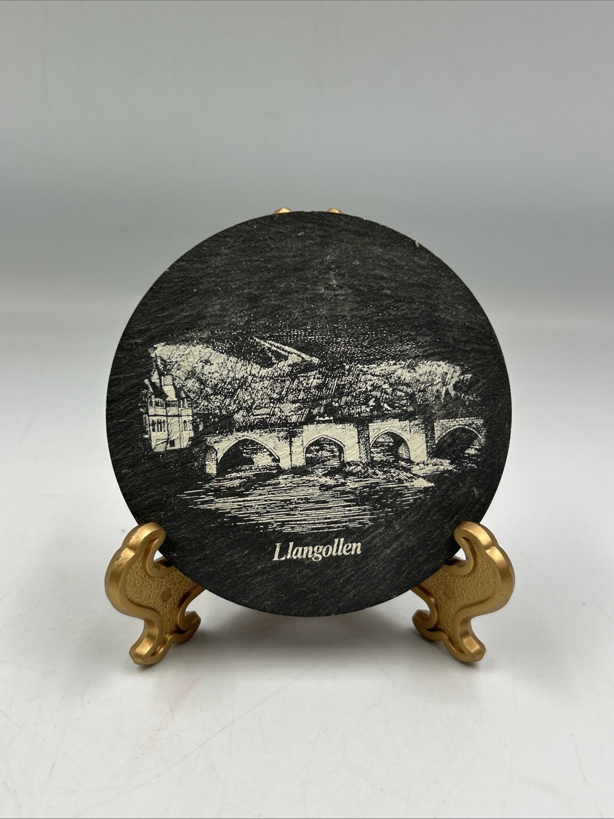 Vintage Llangollen Coaster On Stand