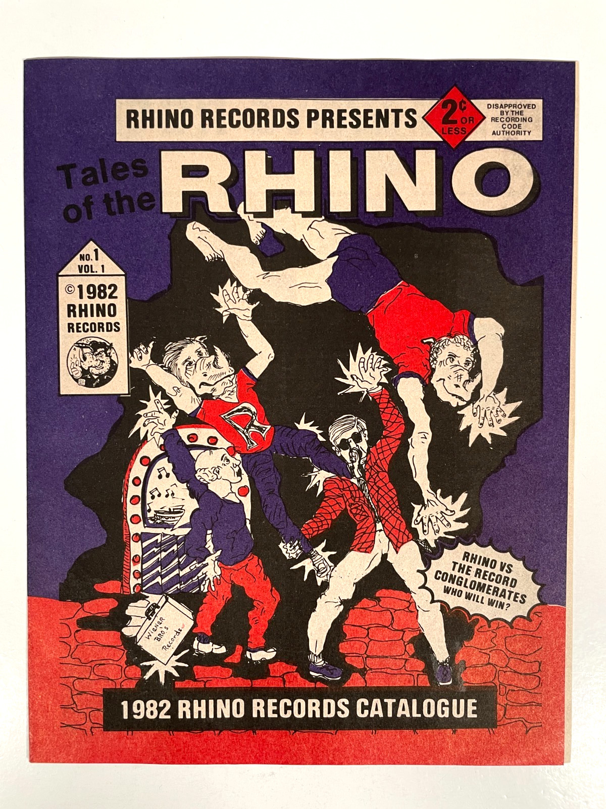 Vintage 1982 Rhino Records Catalog No. 1 Vol. 1 Tales Of The Rhino 1st Issue