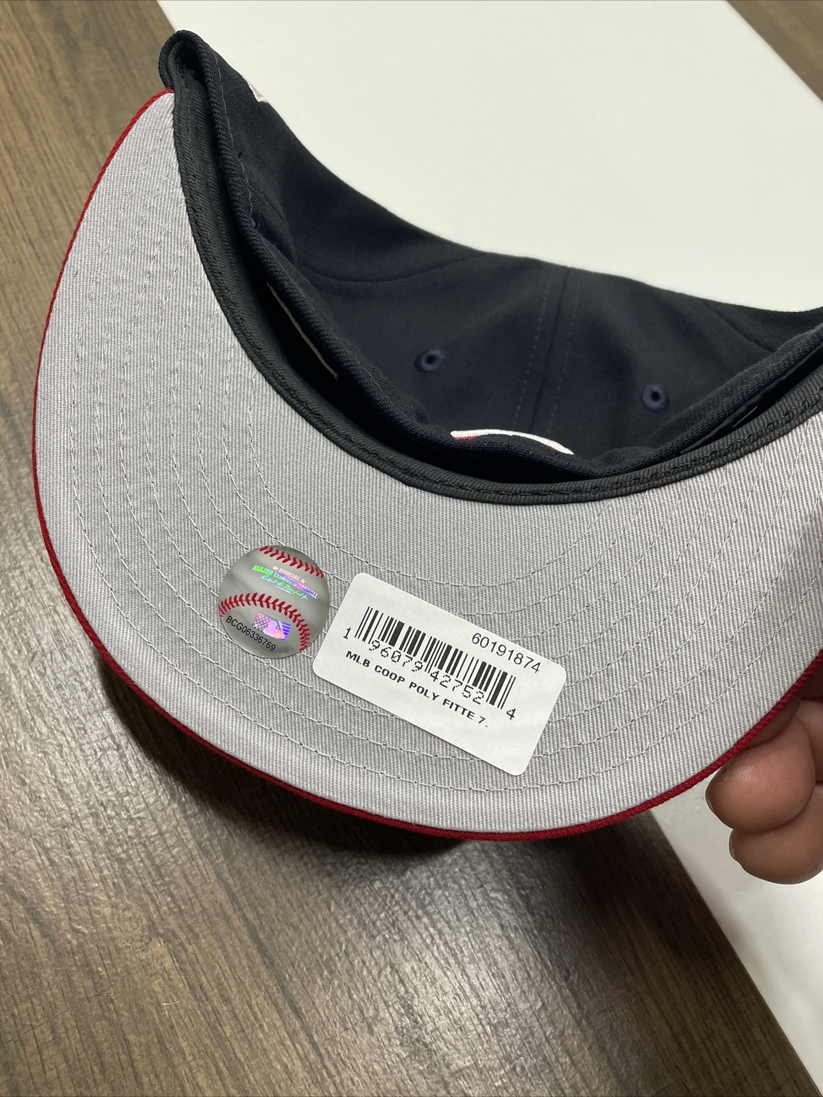 NEW Mens New Era Cleveland Indians Fitted 7 59FIFTY Blue Red C Logo Hat Cap NWT