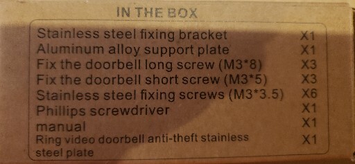 Adhesive Door Mount for Ring/Blink/Google Video Doorbell No Drill