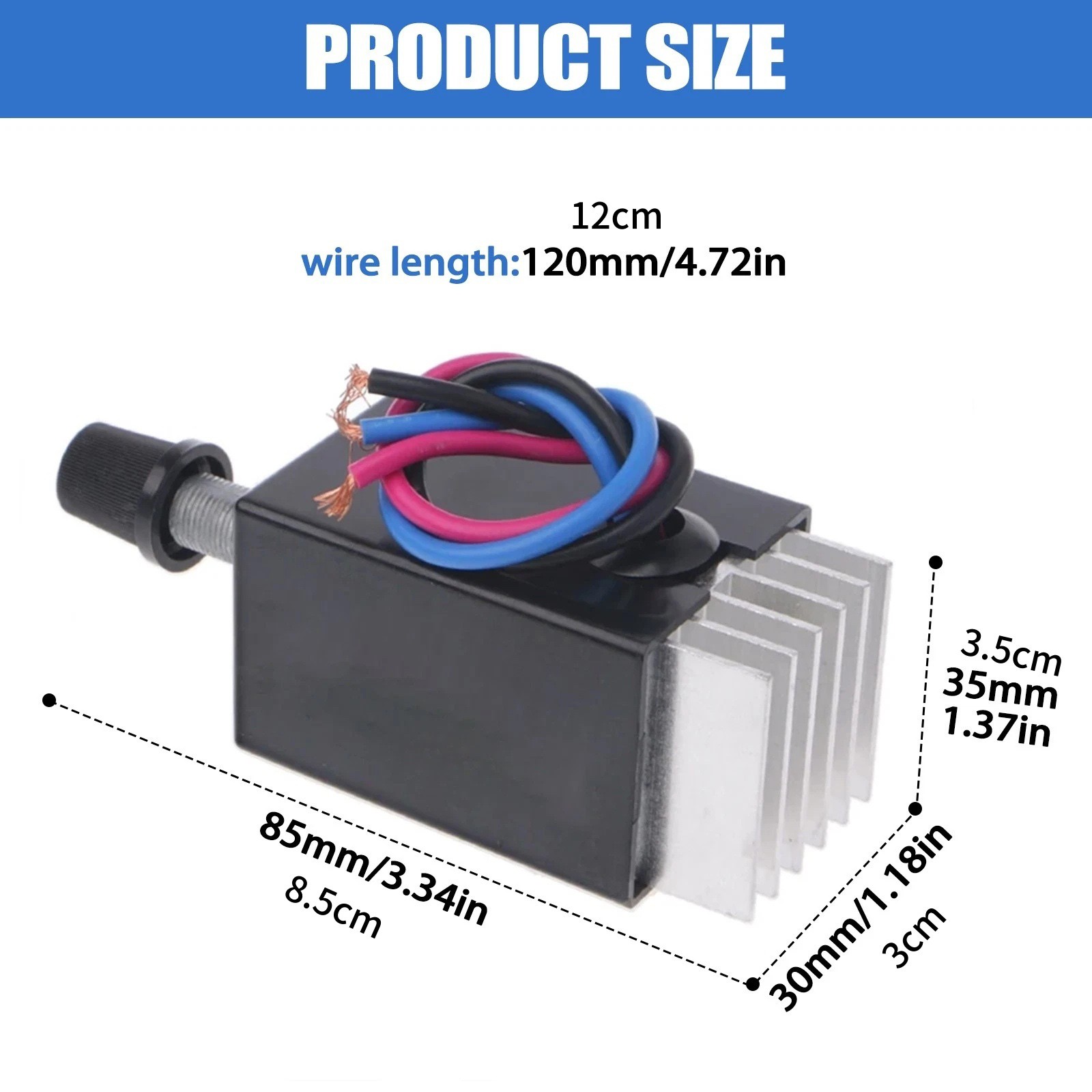2x DC12V/24V 10A PWM Control Module for Fan Motor Speed Ventilation System