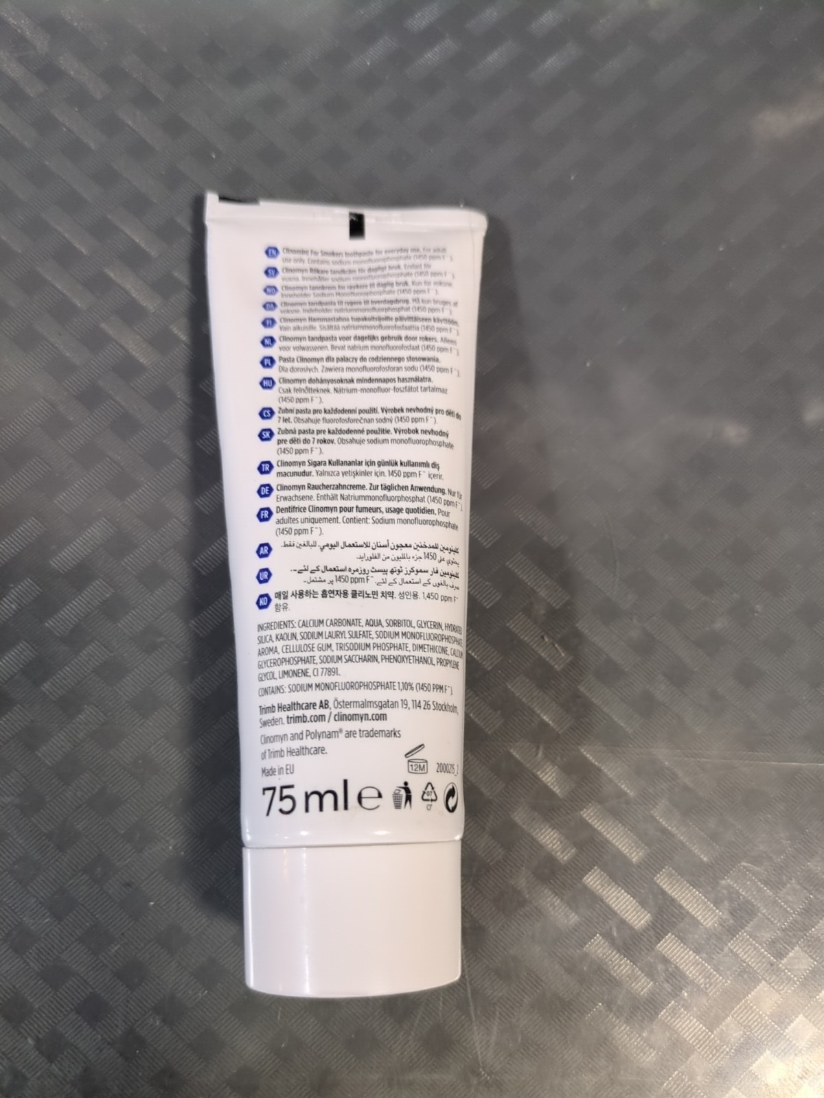Clinomyn Toothpaste For Smokers Original 75ml *No Box* #S26