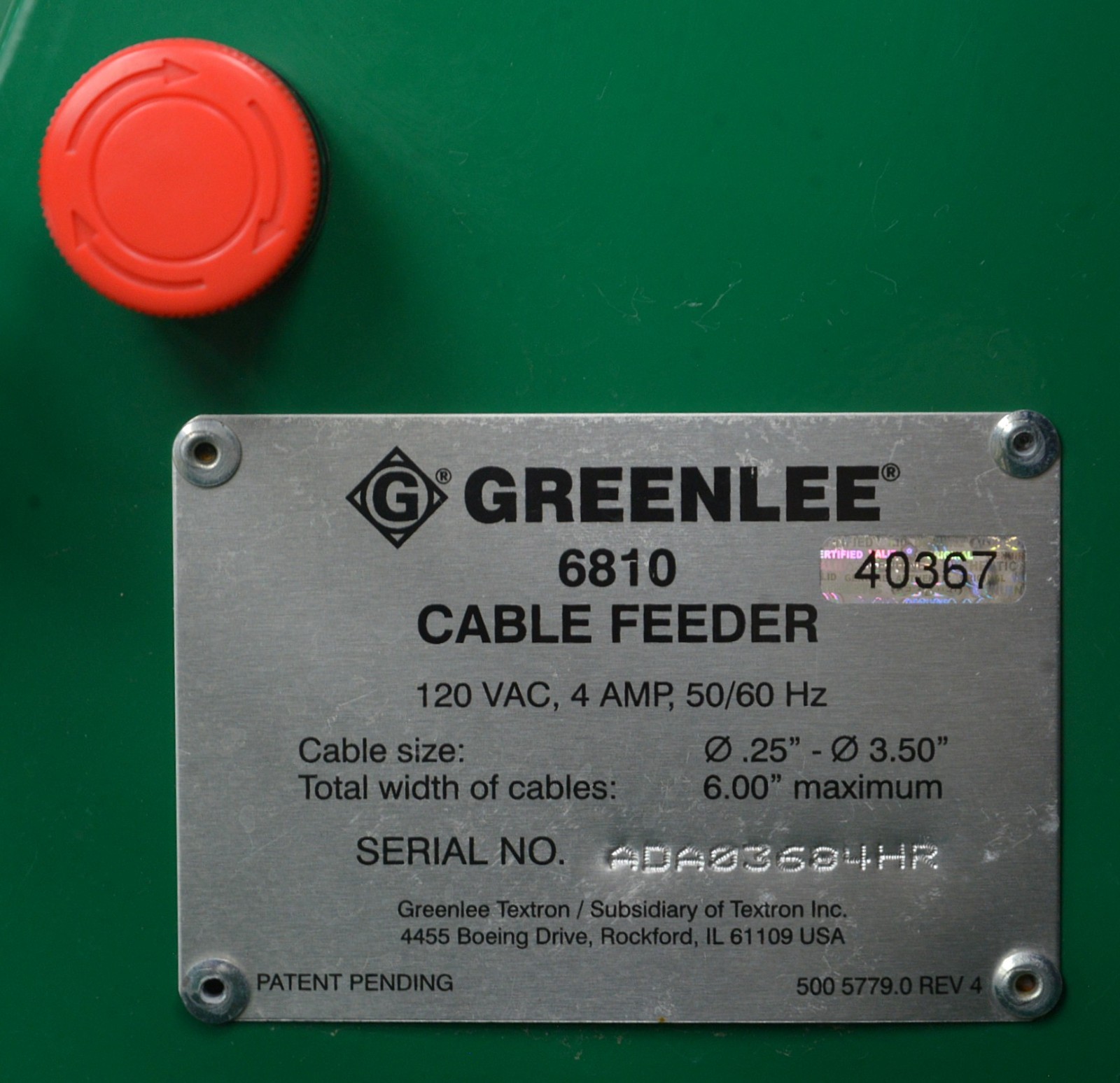Greenlee 6810 Ultra Cable Feeder