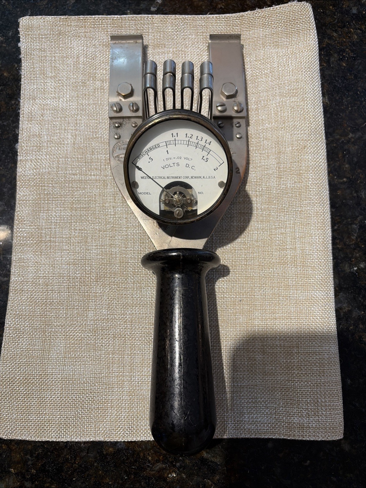 Thomas A Edison Voltage Meter By Weston Electric Inc. Excellent Condition