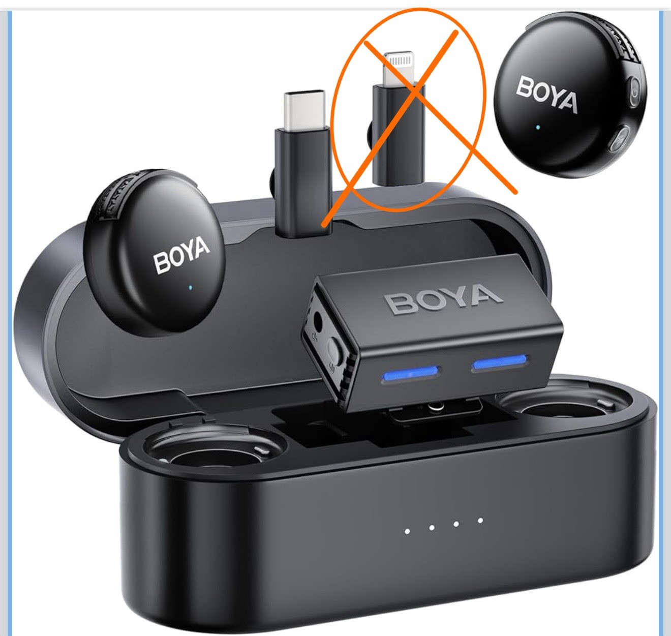 BOYA BOYALINK 3 Wireless Lavalier Microphone Type C Only Read 3.5mm iPhone Andro