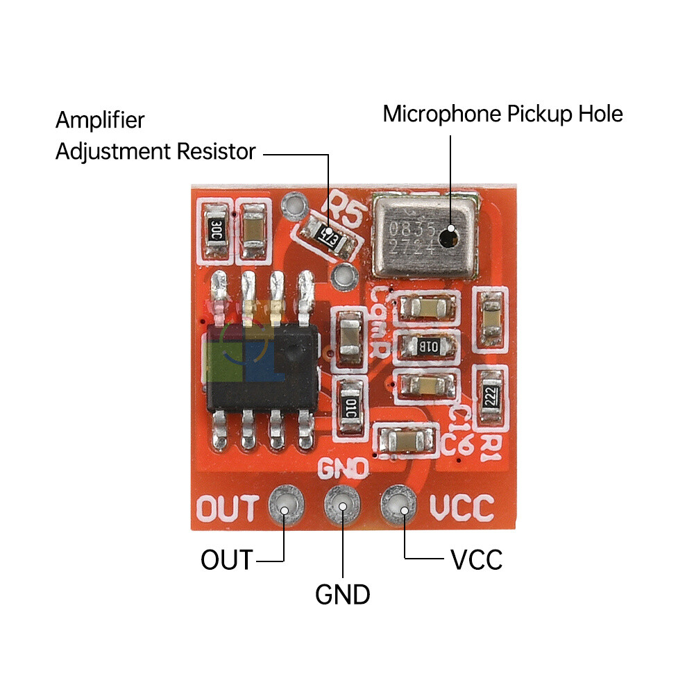 TDA1308 Digital Silicon Microphone Amplifier Board Preamp Amplifier Module 3-6V