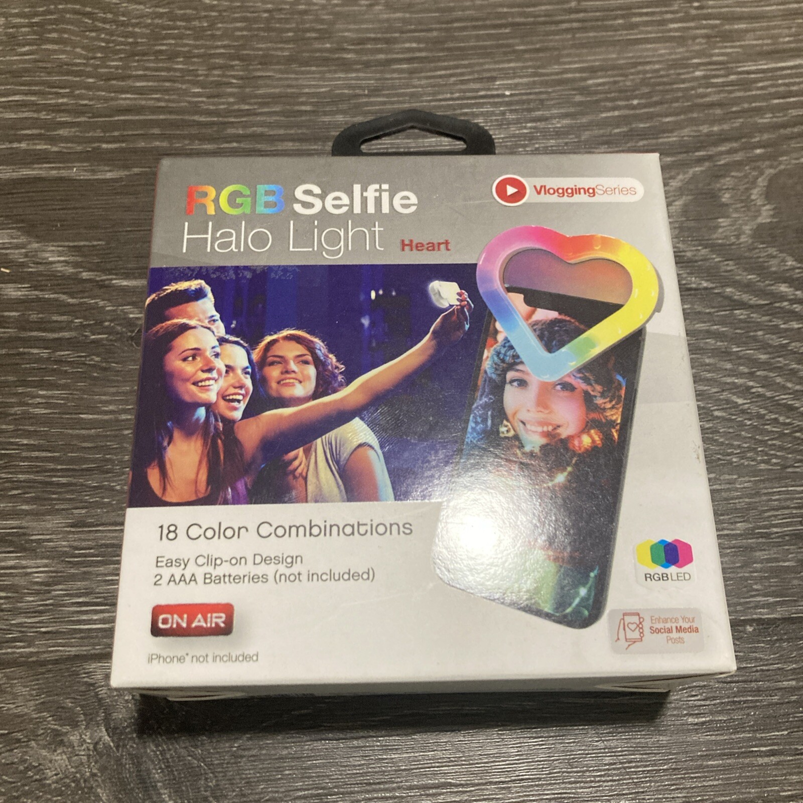RGB Mini Selfie Halo Light (Heart Shape) Brand New!
