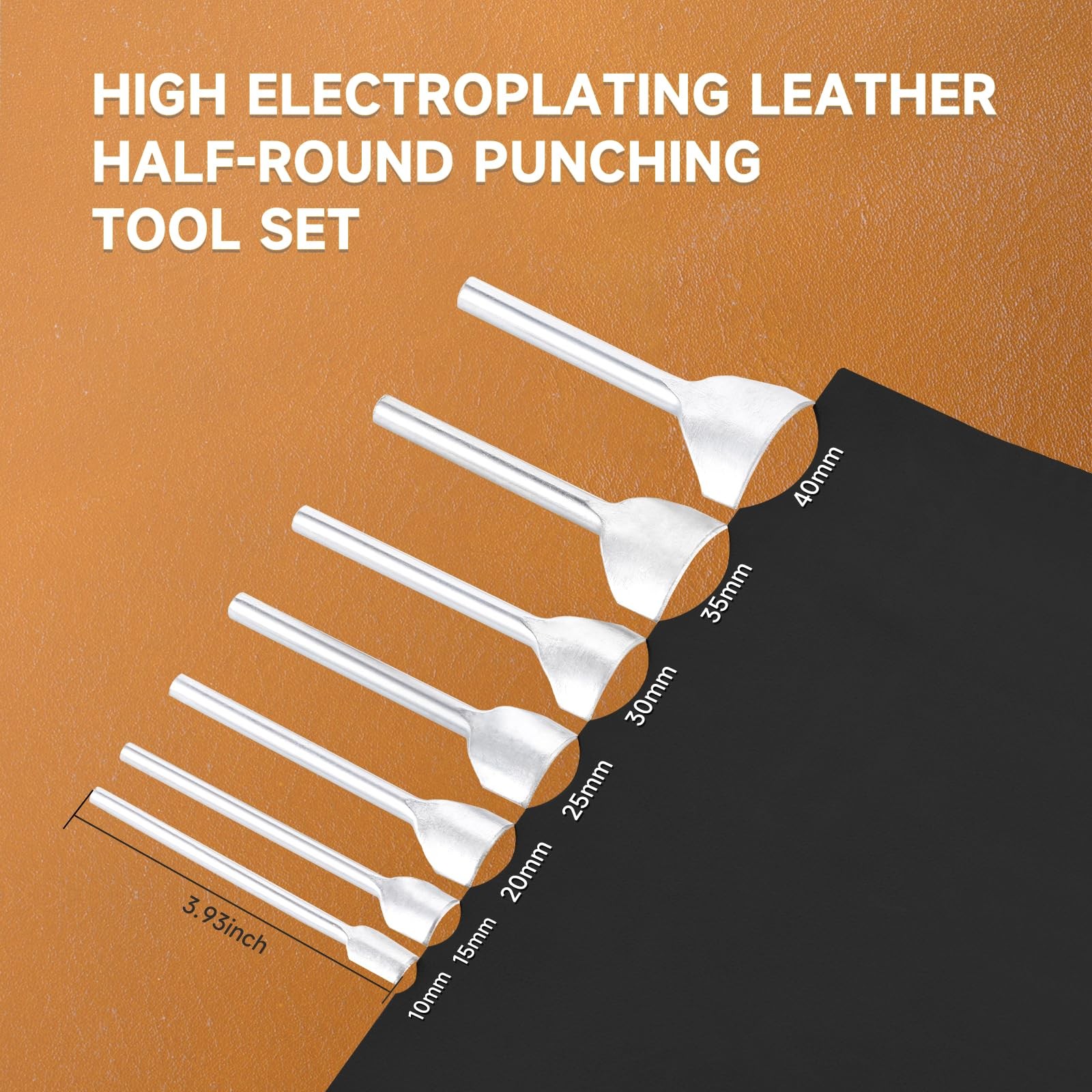 7pcs Arc-Shaped DIY Leather Craft Tools Quarter Circle Punch & Edge Cutter fo...