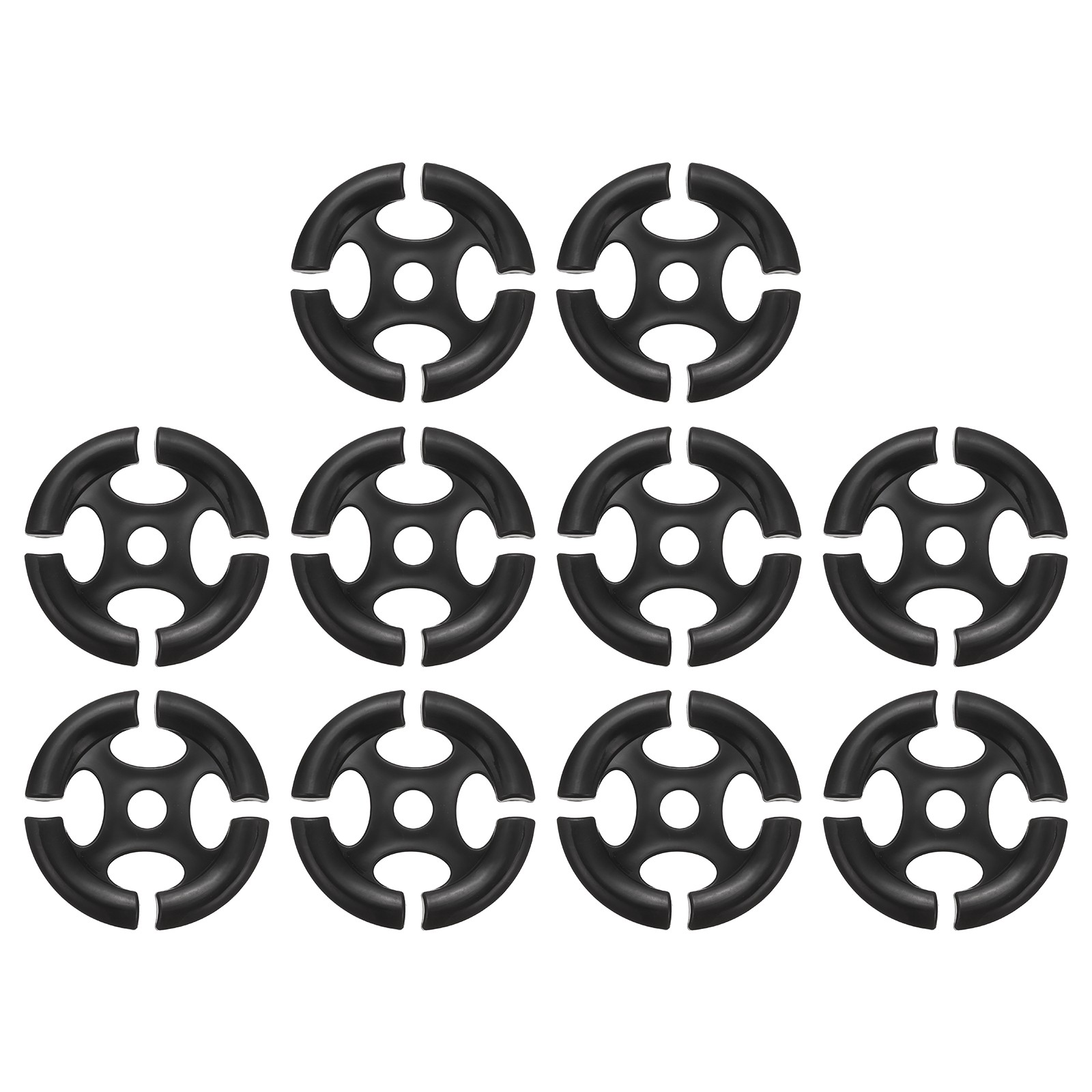 10Pcs Recliner Cover Non-Slip Buckle, 74 x 74mm Cushion Buckle, Round, Black