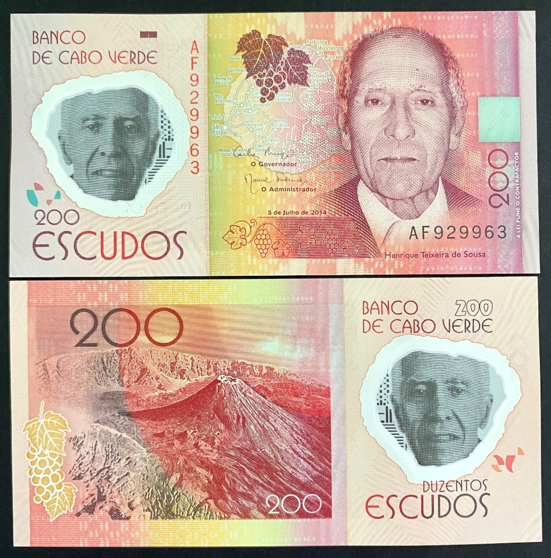 Cape Verde 200 Escudos 2014 Polymer Banknote World Paper Money UNC