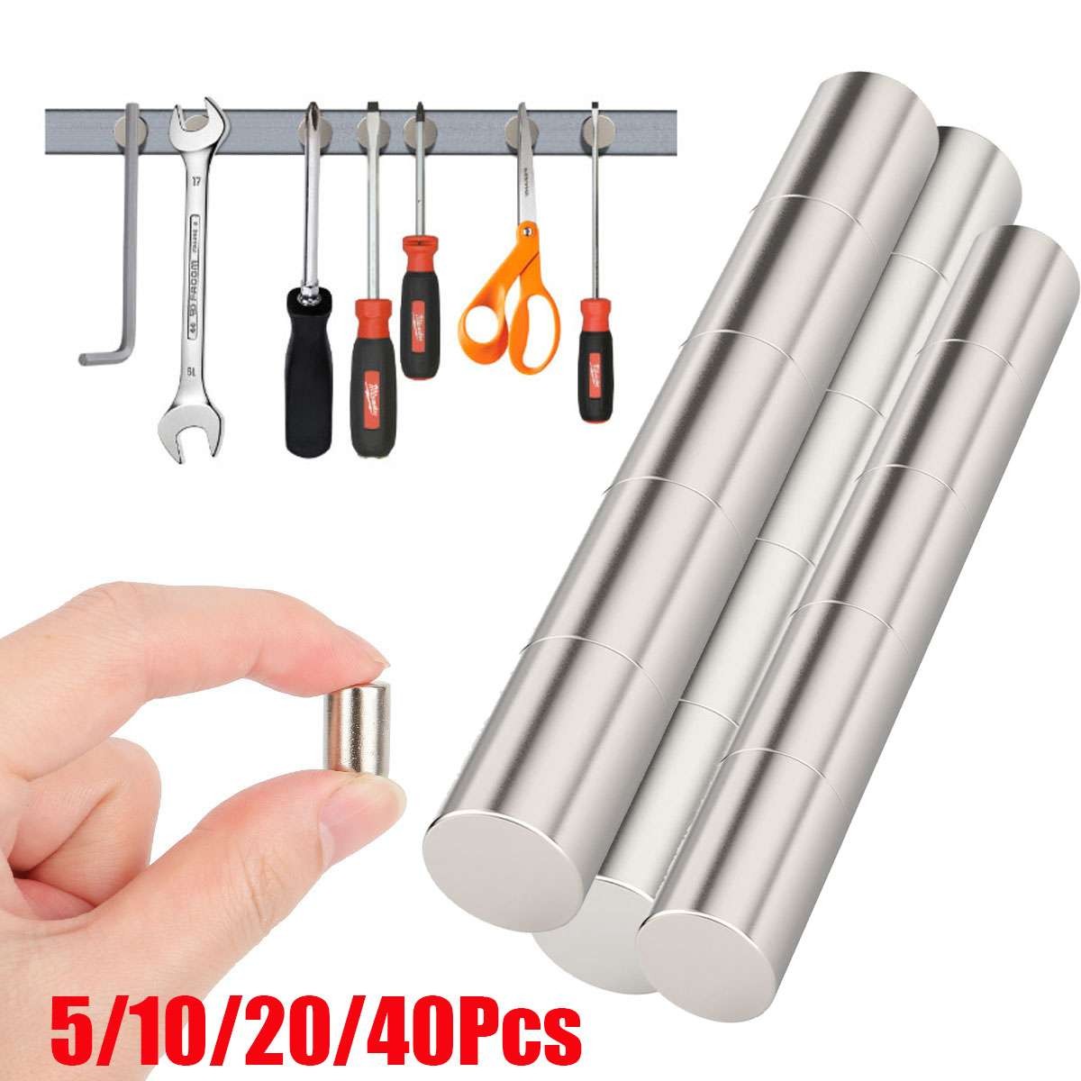 5/10/20/40pcs Strong N52 Cylinder Neodymium Mini Fridge Magnets Rare Earth New