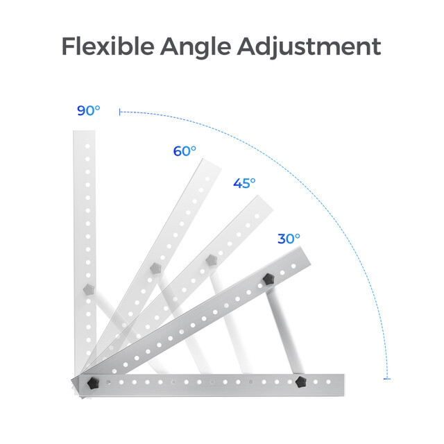 Renogy 50in Adjustable Solar Panel Mount Brackets Foldable Tilt for Off-Grid