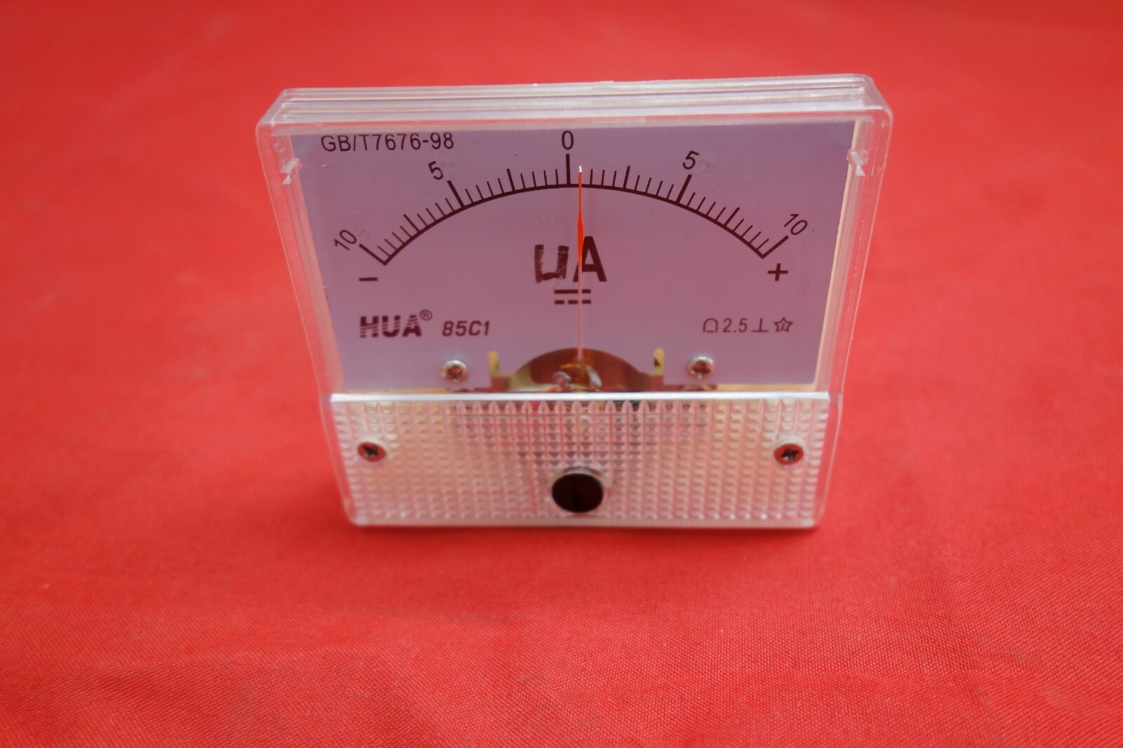 Analogue Ammeter AMP Panel meter DC Minus Zero Plus -10uA - +10uA Analog 85C1
