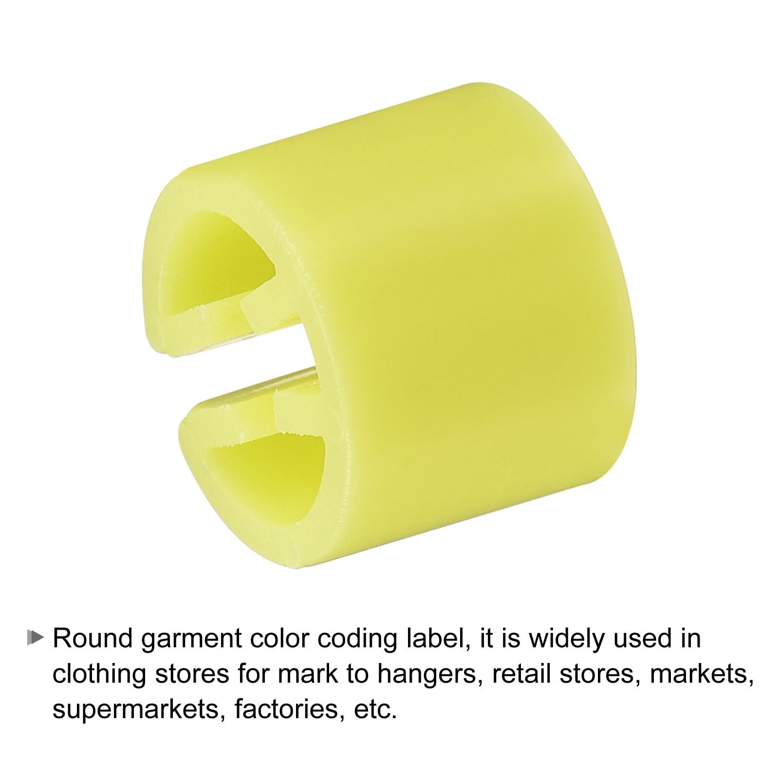 Clothes Hanger Marker Blank Fit 3.5mm Rod for Garment Color Coding Yellow Cou...