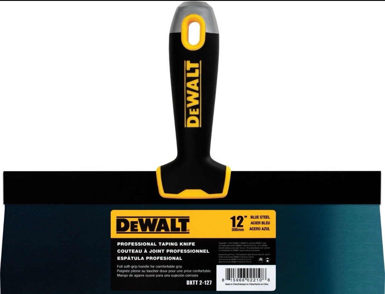 DEWALT Drywall 12" Blue Steel Taping Knife | DXTT-2-127