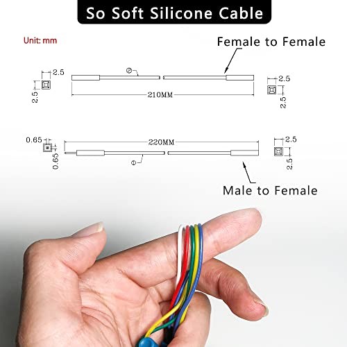 Test Lead Set, Mini Grabber Test Hook Clips Silicone Jumper Wires Cable for