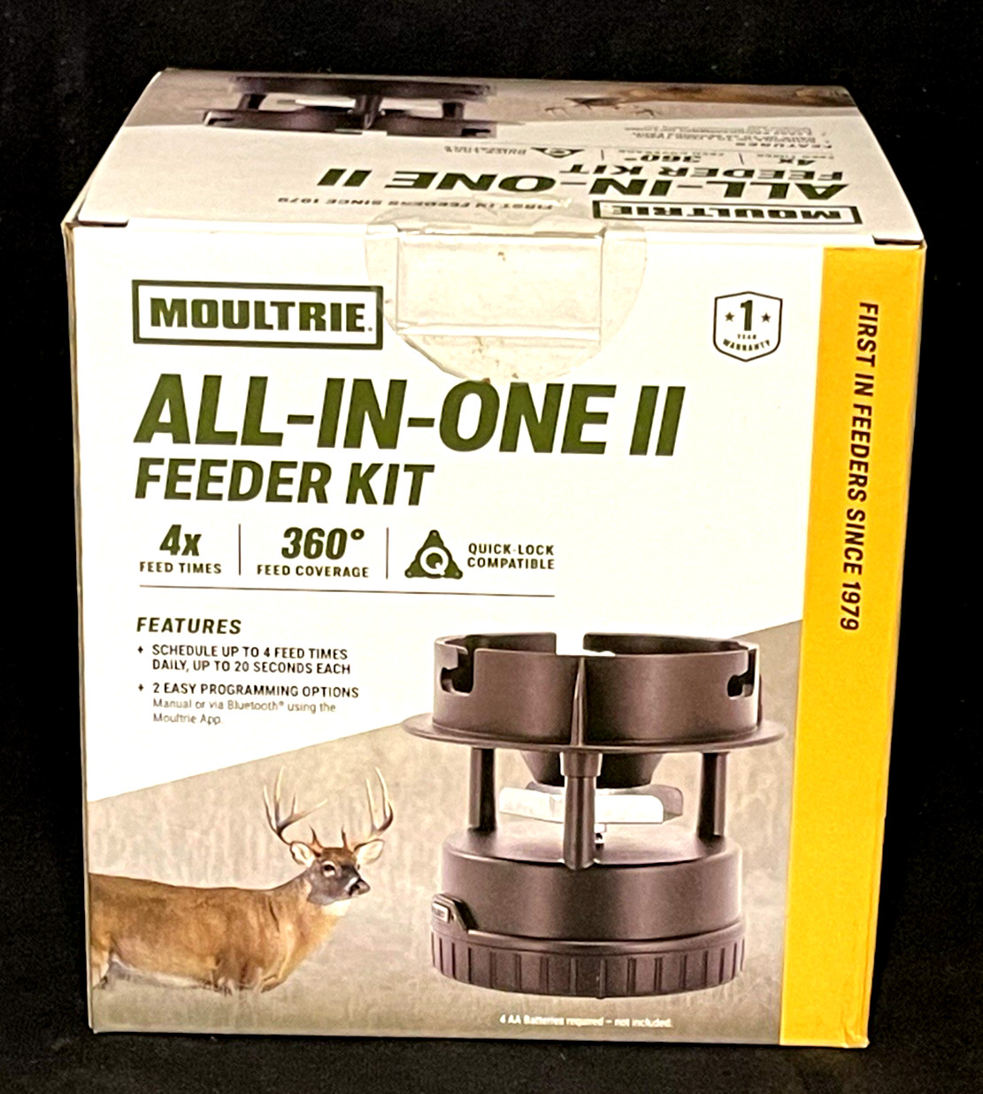 Moultrie All-in-One II Deer Hunting Feeder Kit Quicklock Adapter Hunter Supplies