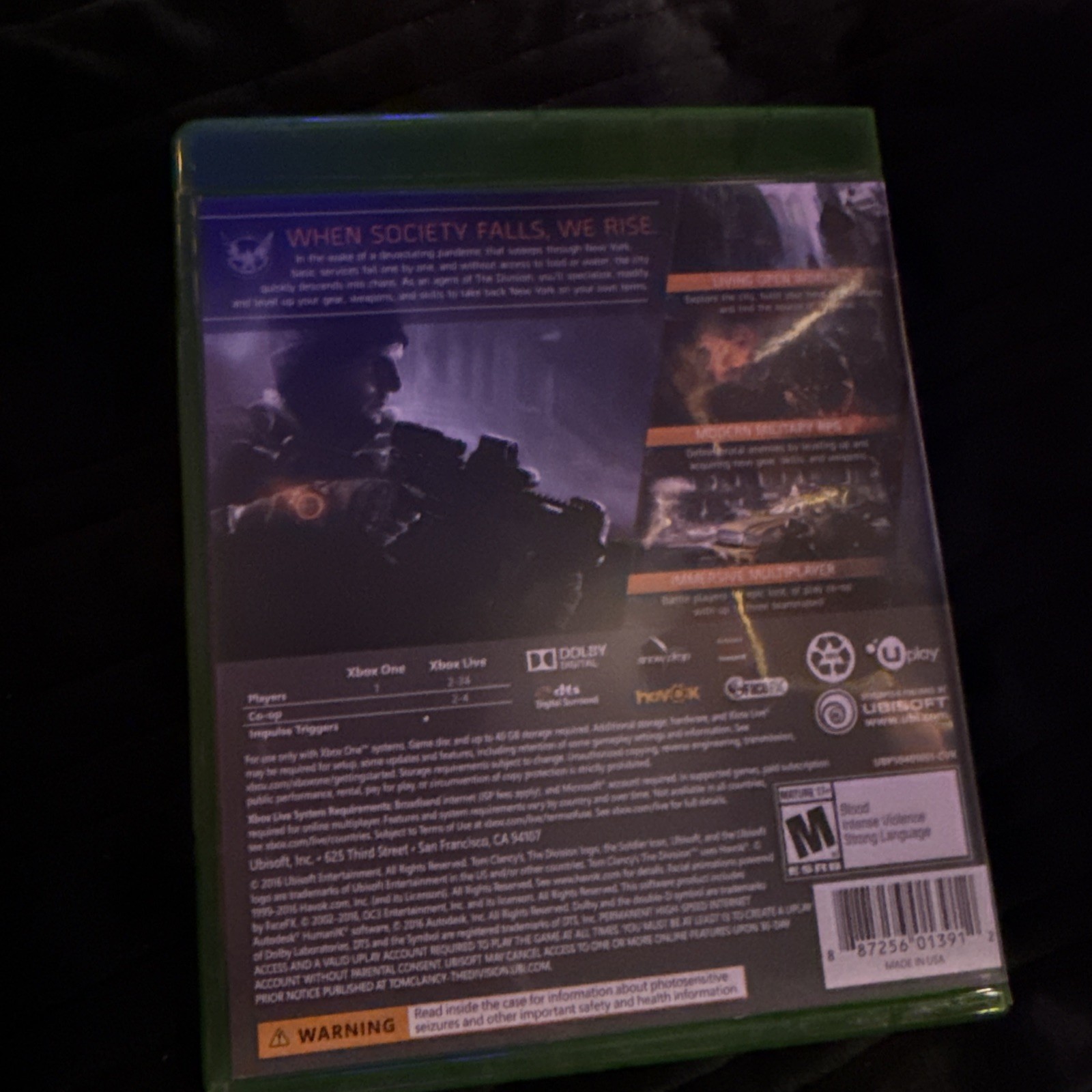 Tom Clancy's The Division - Xbox One CASE ONLY