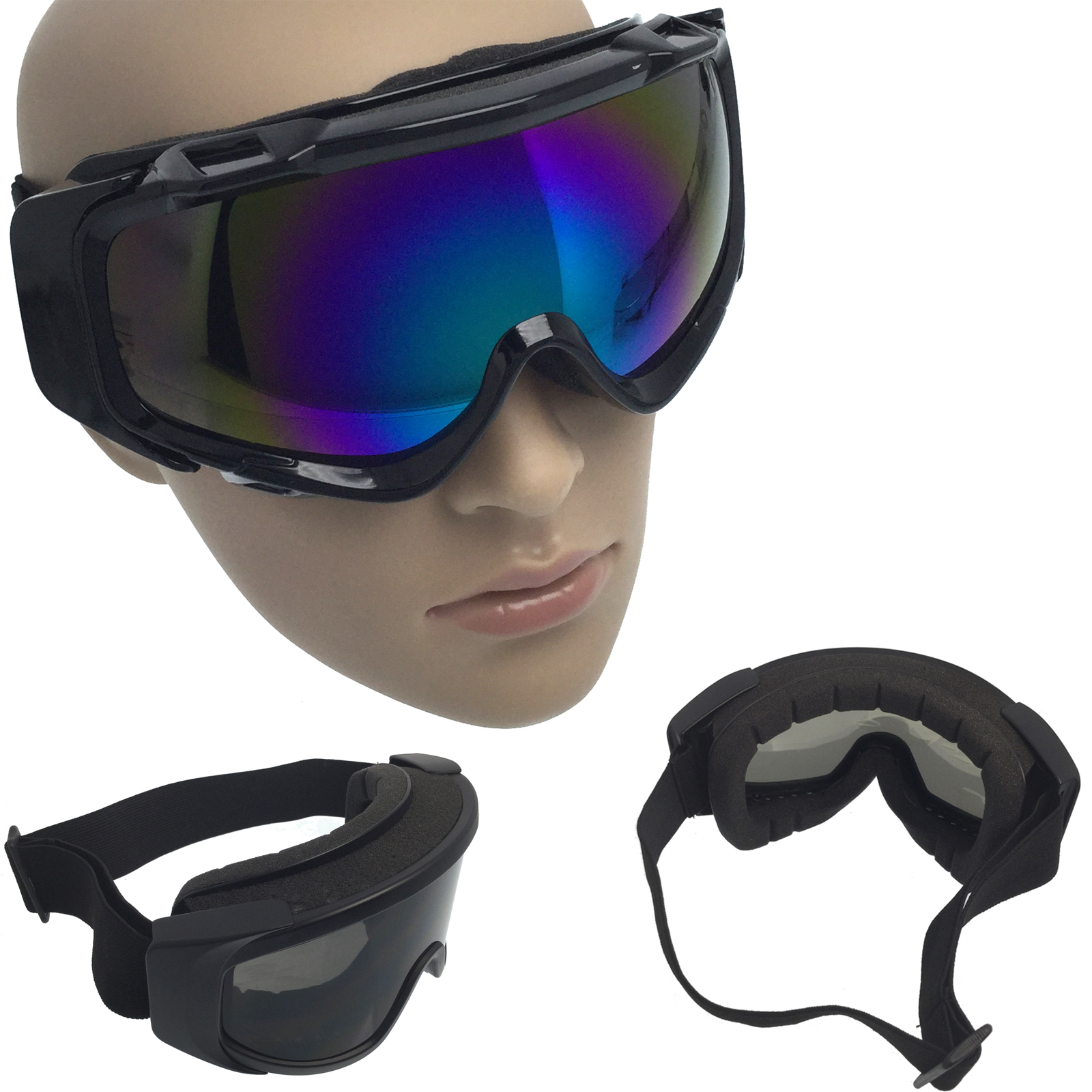 Ski Snow Goggle Anti Fog Colored Dual Double Lens Adult Snowboard Winter Mask