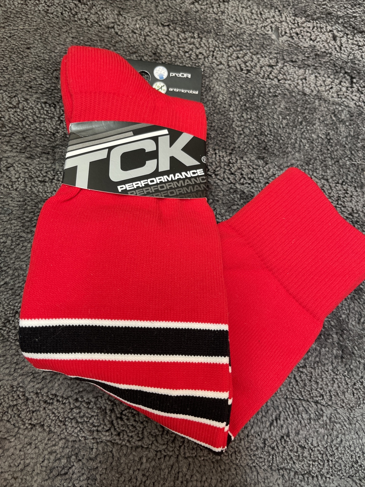 TCK Baseball or Softball Socks Red size Large