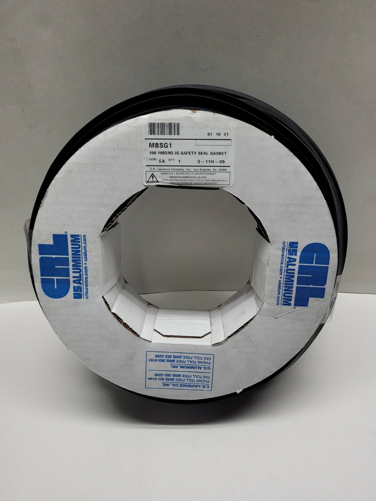CRL US ALUMINUM MBSG1 100ft Mono IS Safety Seal Gasket 3-11H-06 NEW