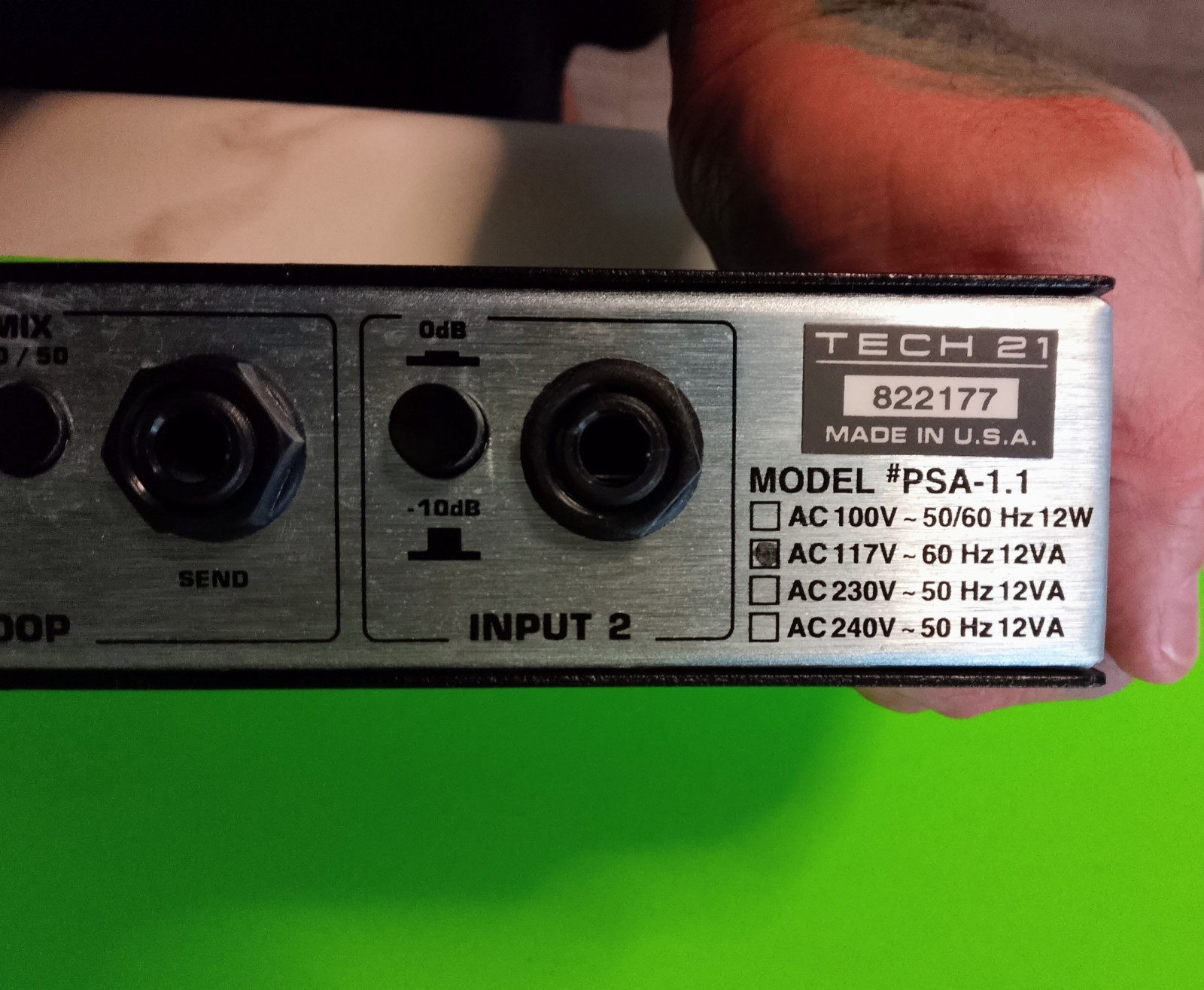 Tech 21 Sansamp PSA 1.1 Guitar Preamp Rack Mount Processor