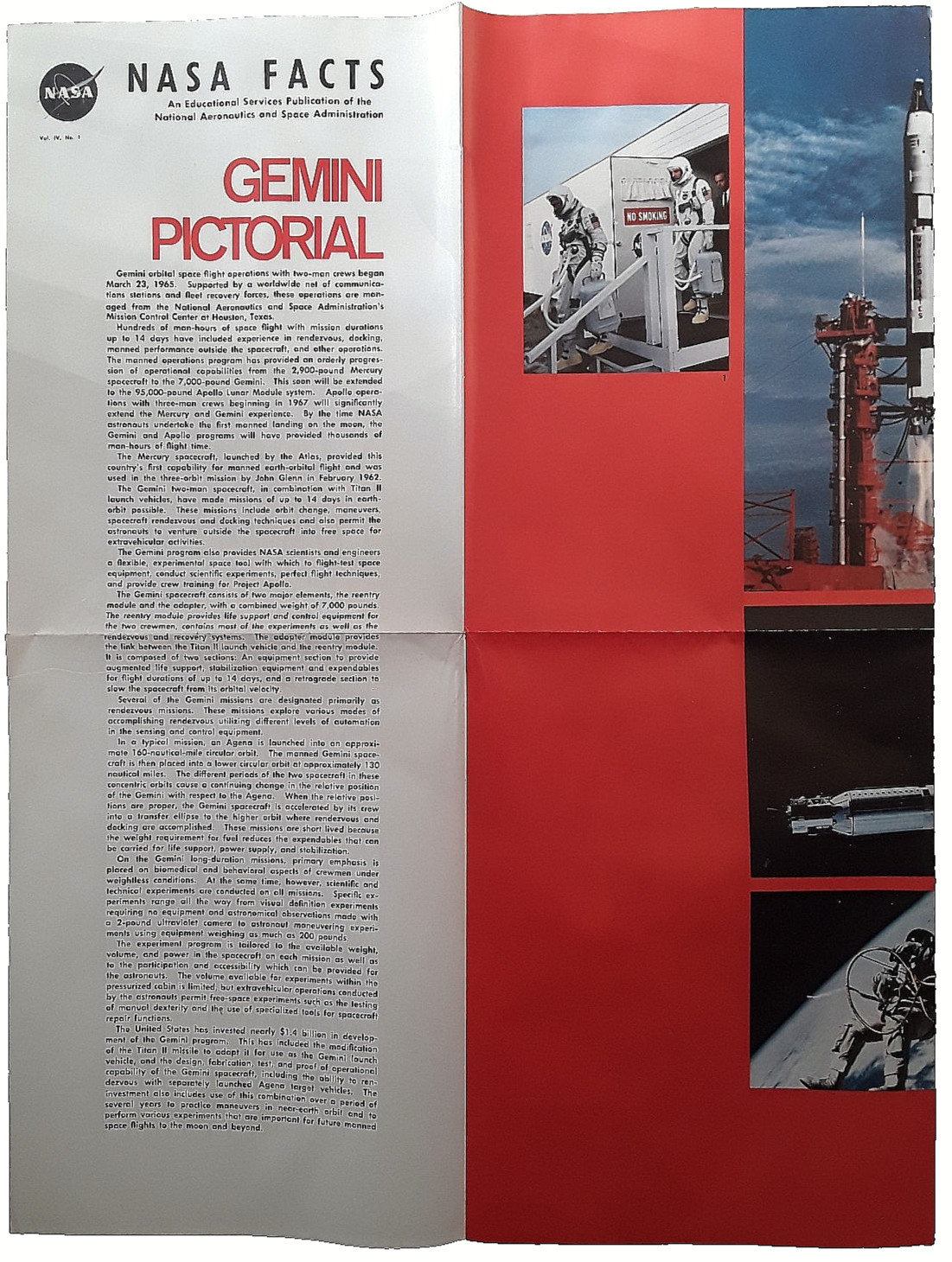 Lot:  NINE (9) Key NASA FACTS Publications.  Stored Since 1960s. Excellent Cond.