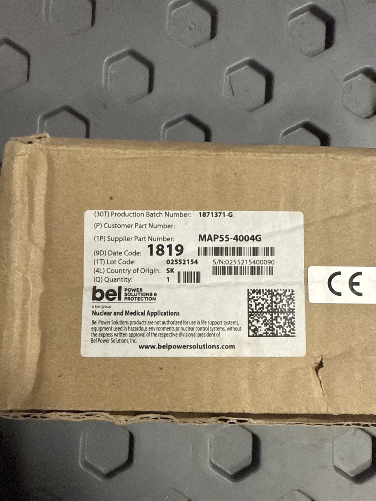 1PC BEL POWER SOLUTIONS INC. MAP55-4004G Power Supply,AC-DC,5V,6A,15V,0.5A,24V,