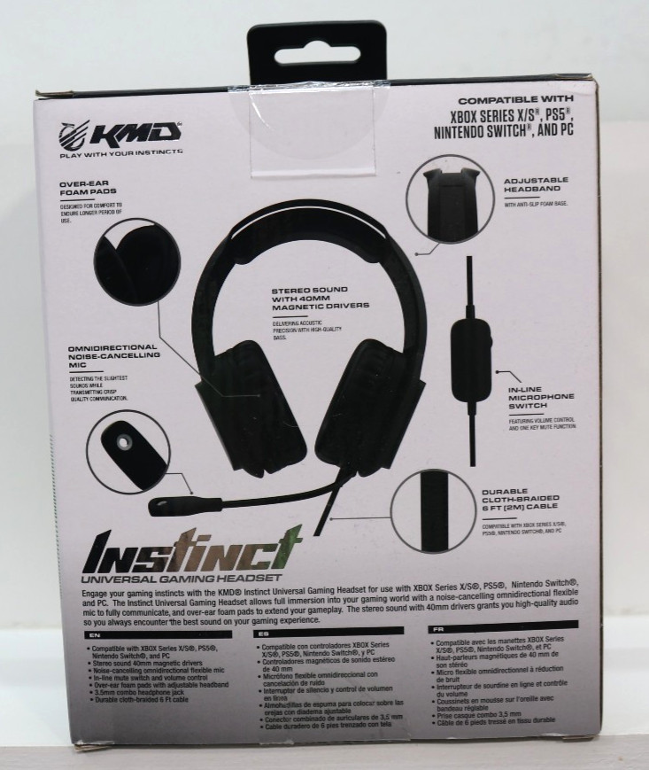 KMD INSTINCT Deluxe Wired Headset XBOX Series X/S, PS5, Switch/Switch 2 (41705)