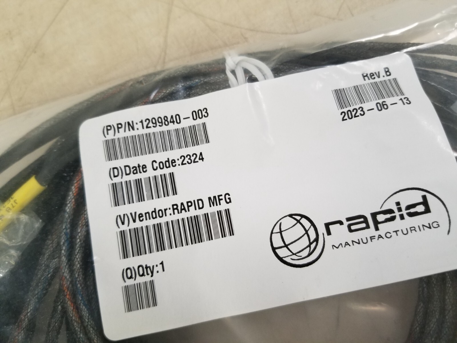 Rapid Manufacturing Wiring Harness Cord 1299840-003