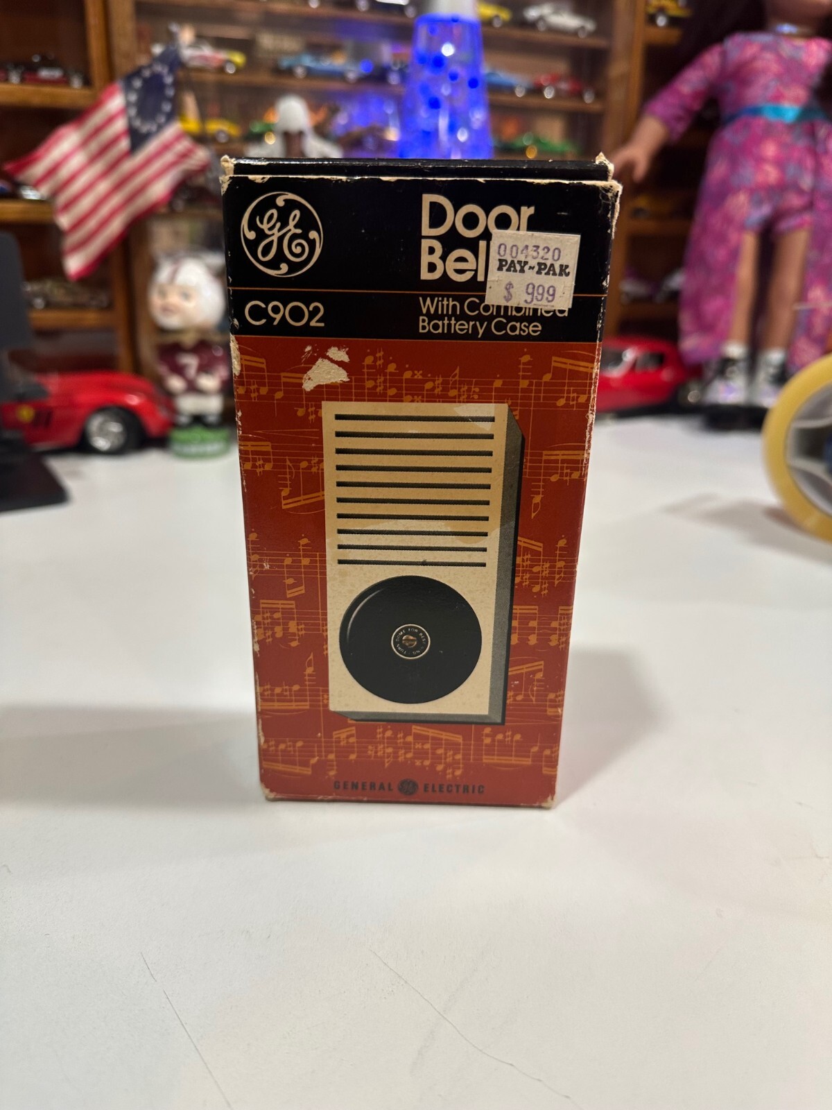 Vintage 1976 MCM Mid Century Modern GE Door Bell Chime C902 New Open Box