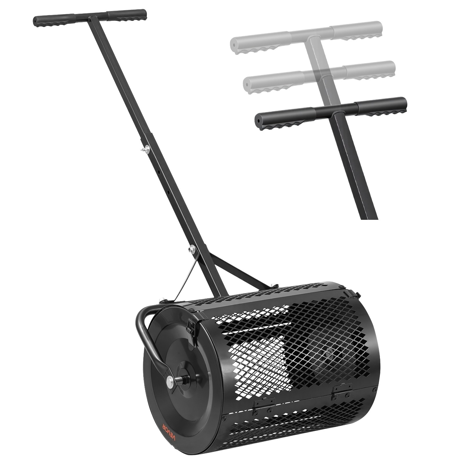 VEVOR Compost Spreader Peat Moss Spreader 16.5" with T-Shaped Handle for Yard