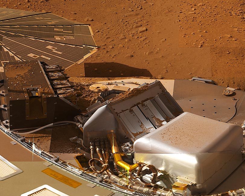 PHOENIX MARS LANDER ON SURFACE OF MARS NASA 11x14 GLOSSY PHOTO PRINT