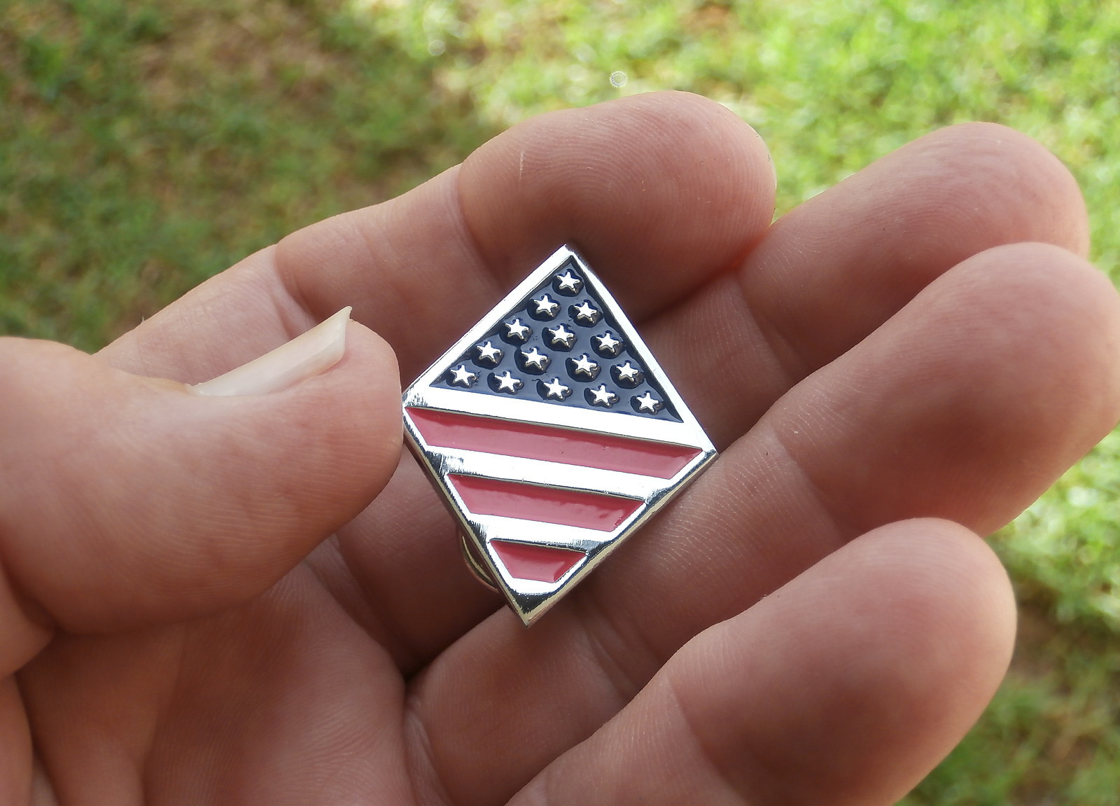 USA VEST PIN Badge *NEW* Biker Lapel fits 1%er Diamond Harley Davidson Bike