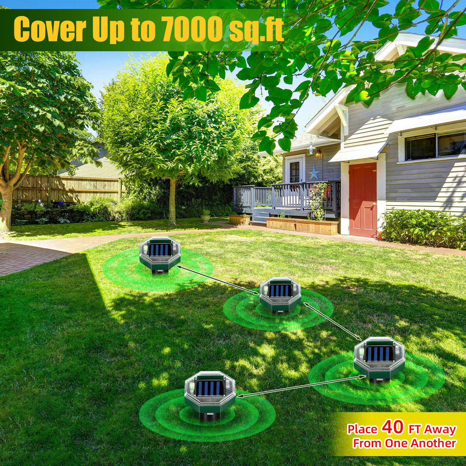 4 Pack Solar energy mousetrap octagonal model US