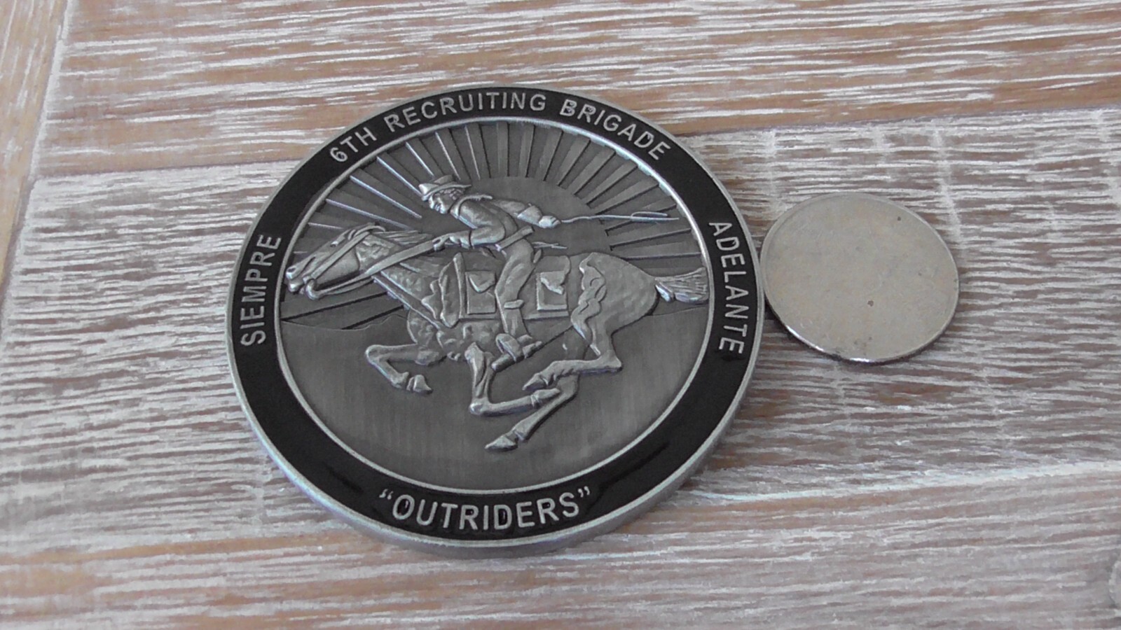 US Army 6th Recruiting Brigade OUTRIDERS Commanders Challenge Coin #692Y