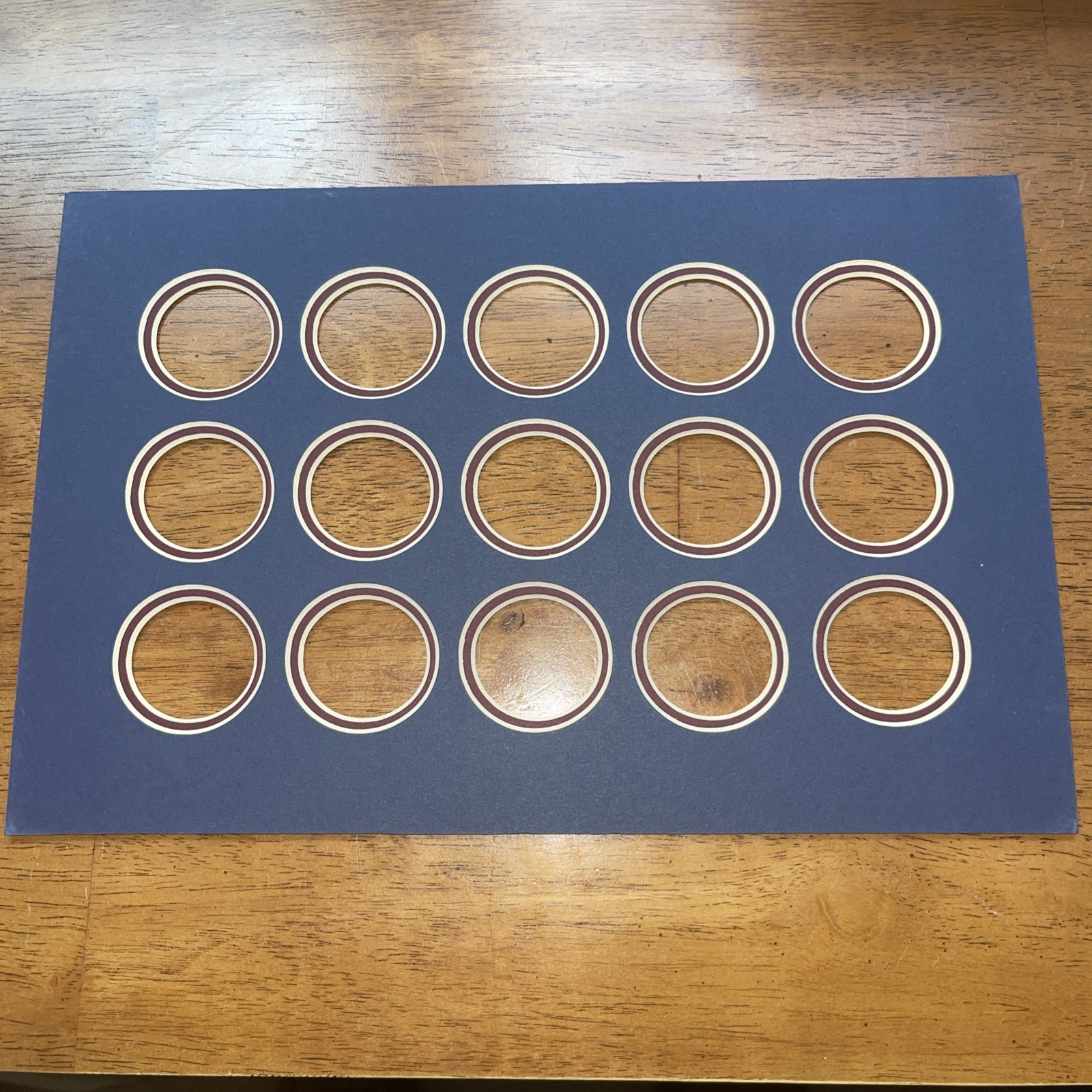 8"X12" Double Mats With Cut-Outs For US Coins And/Or Collectibles