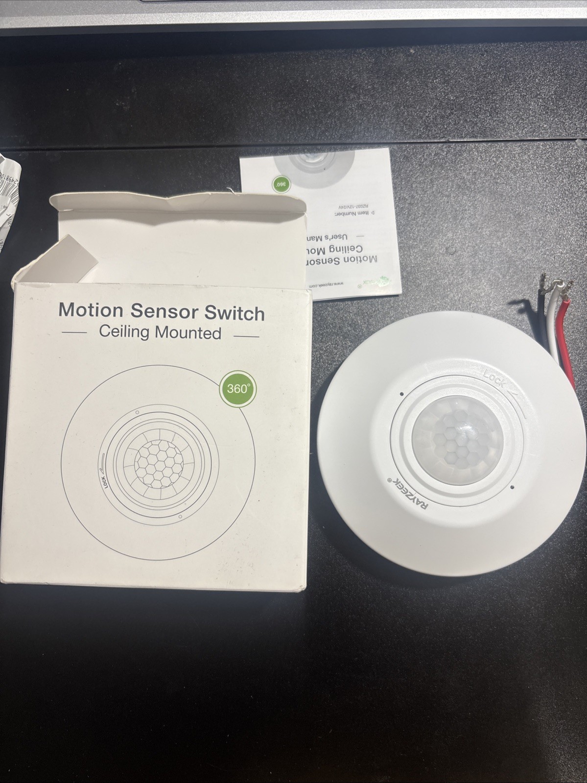 Sensor Switch Ceiling Mount Sensor CM 9 White 360° Lens Small Motion Detector