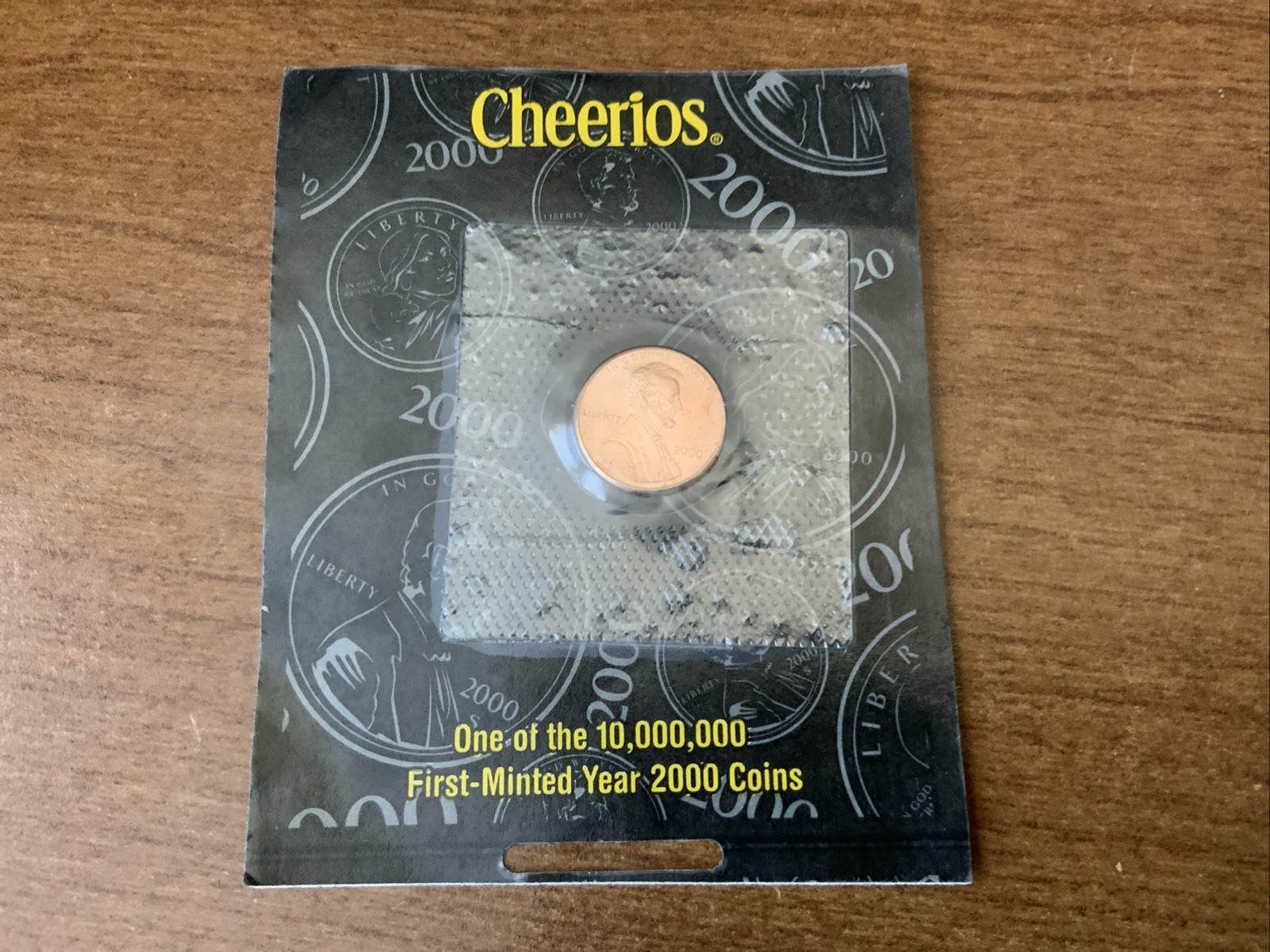 2000 Lincoln Penny Cheerios Cereal 1-10,000,000 Sealed Coin With COA